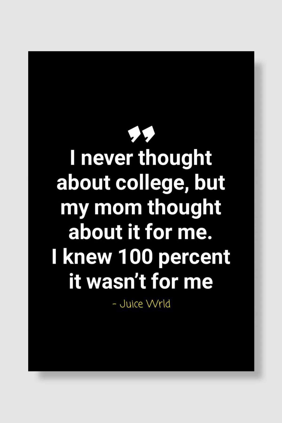 quotes juice wrld Müzik Poster Çerçevesiz Yüksek Kalite Müzik Afiş Duvar Poster - En İyi Fiyatlarla