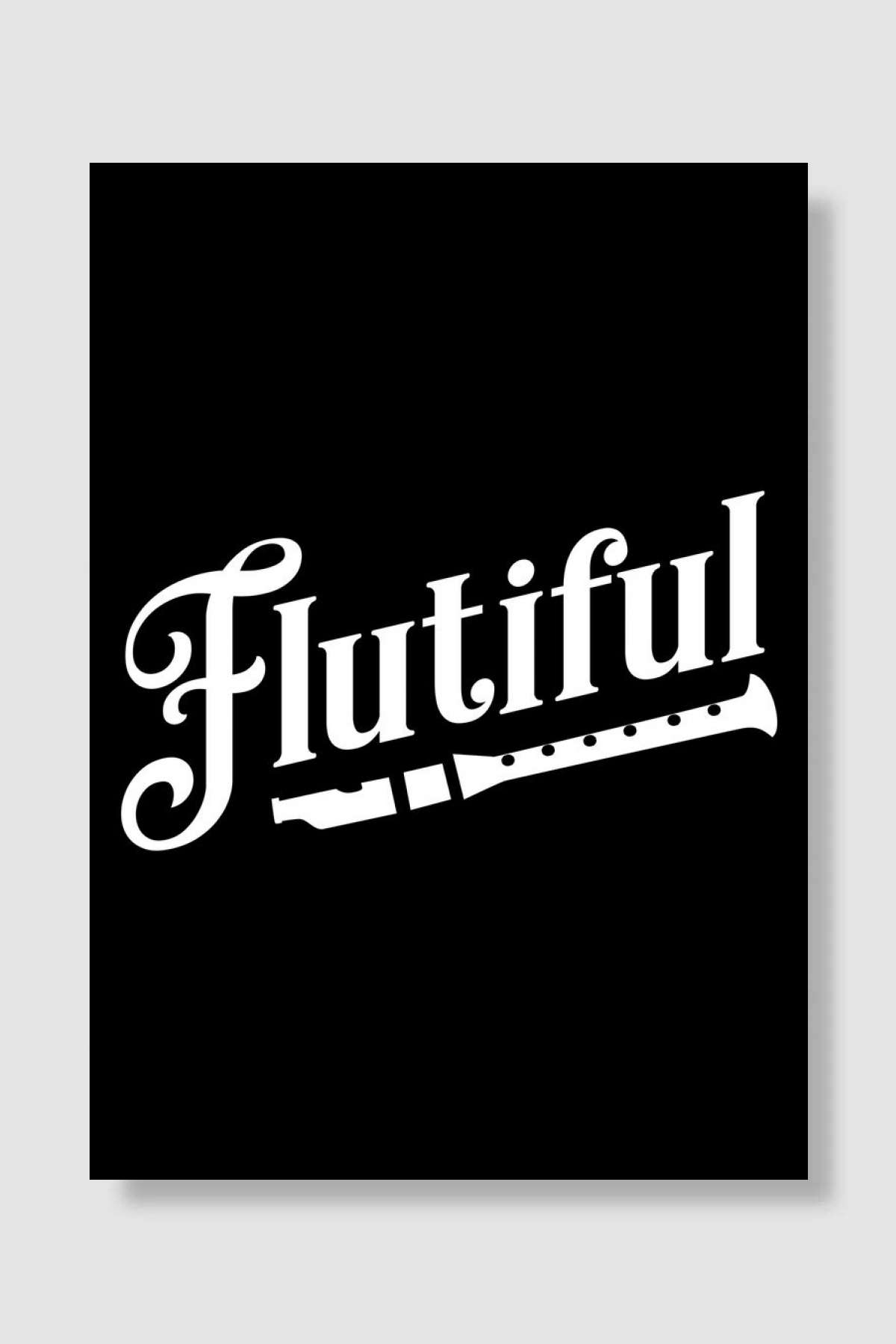 flute Müzik Poster Çerçevesiz Yüksek Kalite Müzik Afiş Duvar Poster