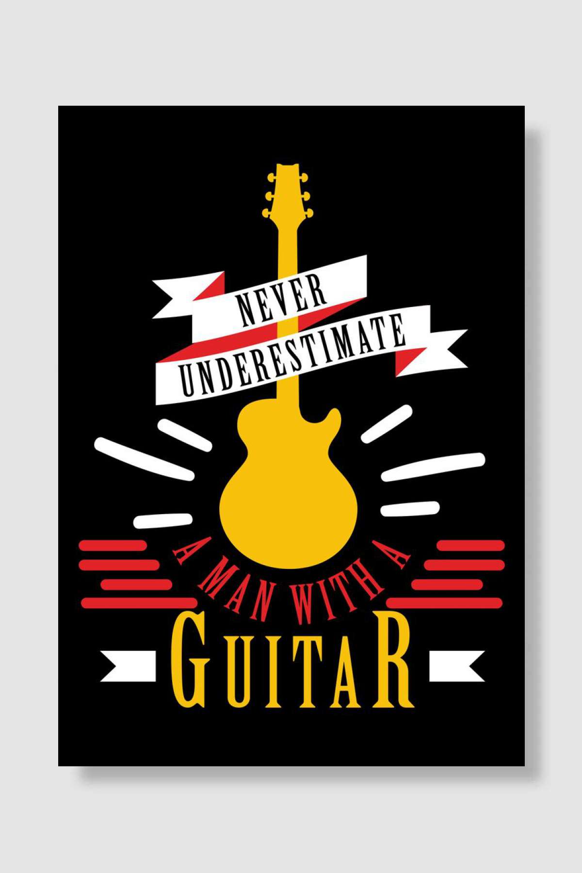 Electric Guitar Player Müzik Poster Çerçevesiz Yüksek Kalite Müzik Afiş Duvar Poster