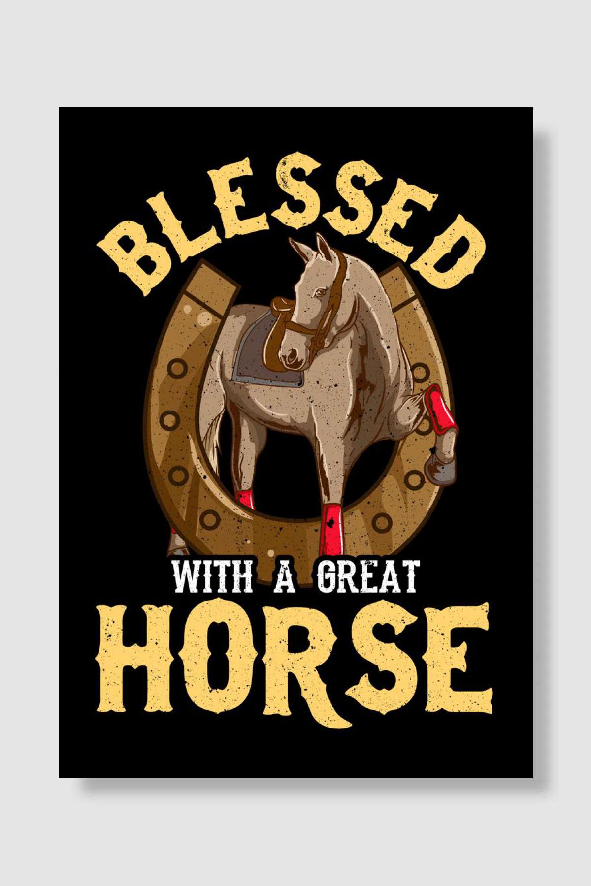 Funny Horse Müzik Poster Çerçevesiz Yüksek Kalite Müzik Afiş Duvar Poster