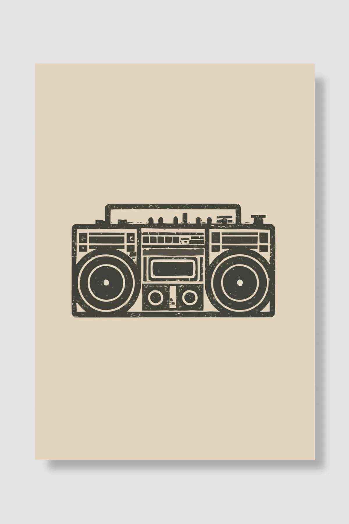 A Boombox Müzik Poster Çerçevesiz Yüksek Kalite Müzik Afiş Duvar Poster