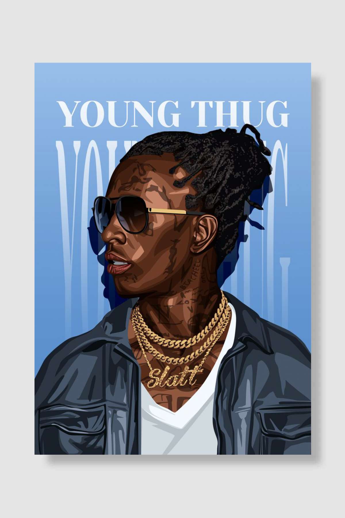 Young Thug Müzik Poster Çerçevesiz Yüksek Kalite Müzik Afiş Duvar Poster
