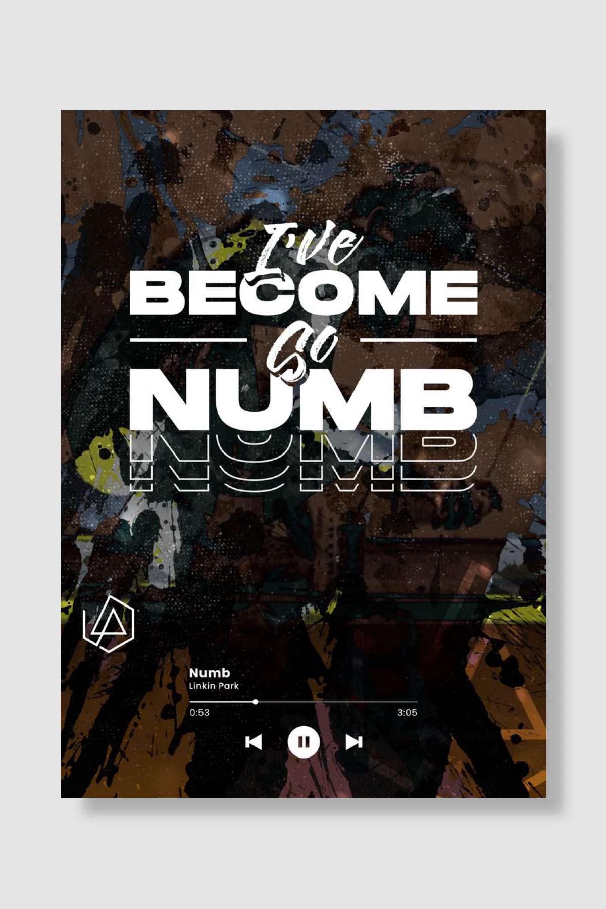 Linkin Park Numb Müzik Poster Çerçevesiz Yüksek Kalite Müzik Afiş Duvar Poster