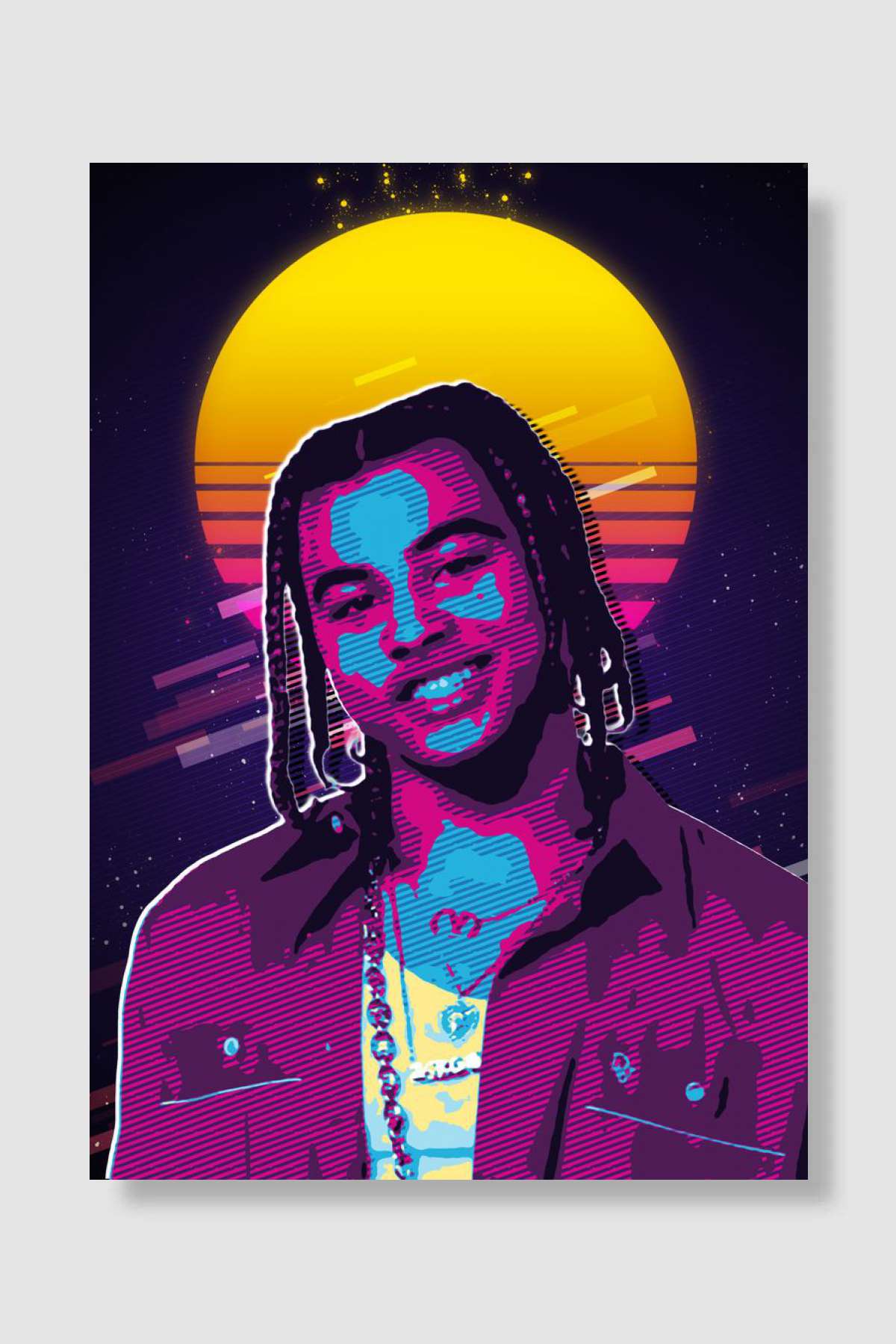 24kGoldn Müzik Poster Çerçevesiz Yüksek Kalite Müzik Afiş Duvar Poster