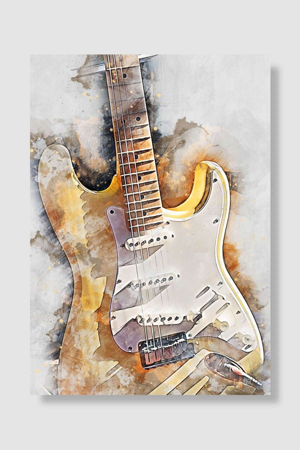 Electric guitar 6 Müzik Poster Çerçevesiz Yüksek Kalite Müzik Afiş Duvar Poster