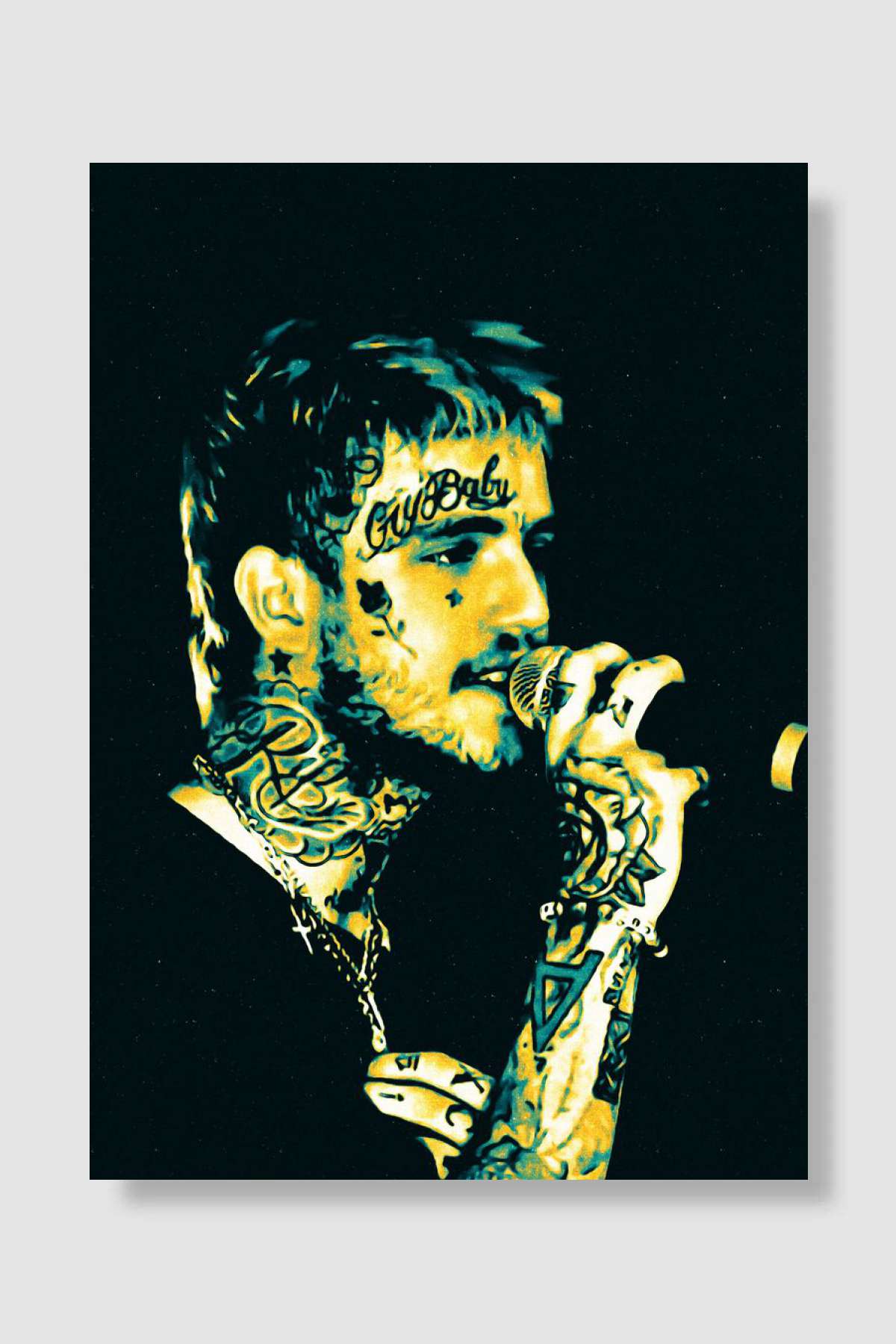 Lil Peep Müzik Poster Çerçevesiz Yüksek Kalite Müzik Afiş Duvar Poster