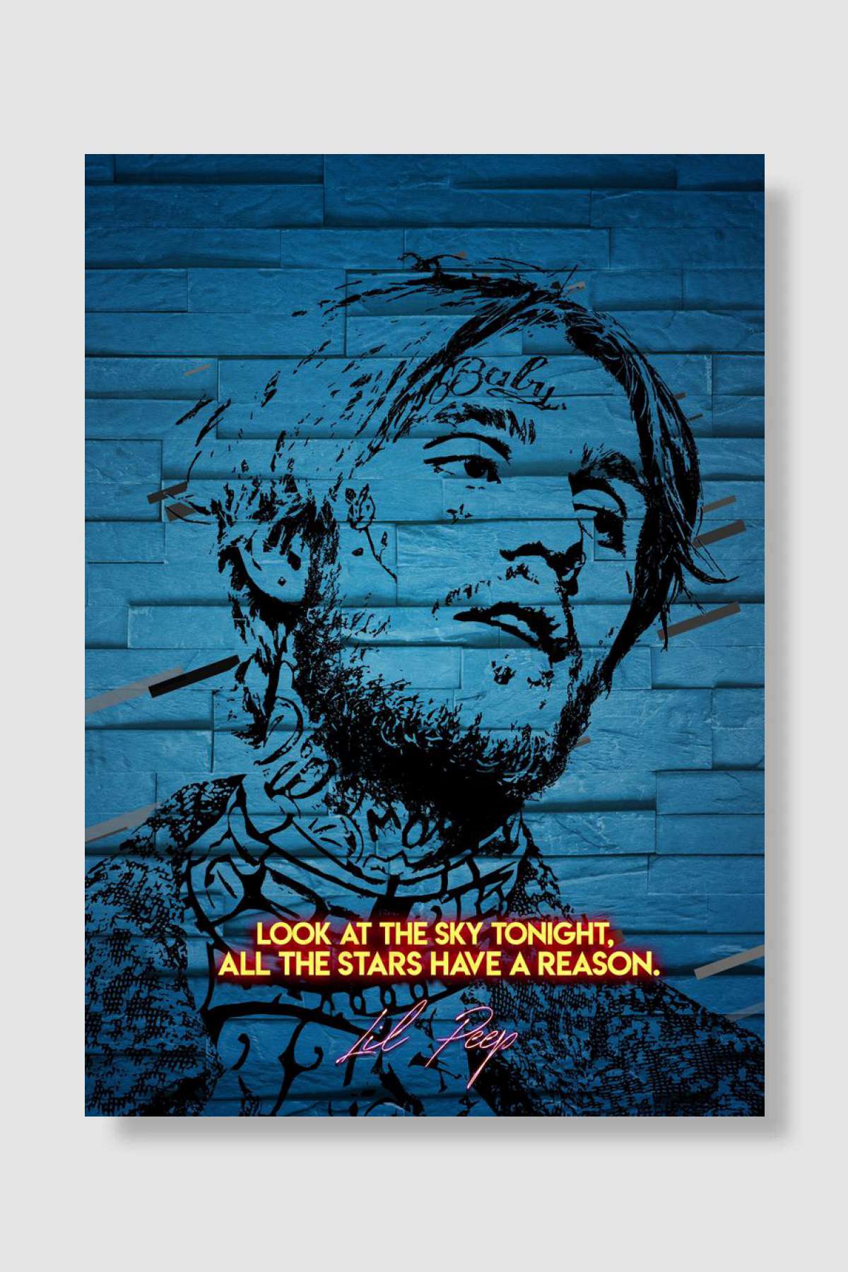 Lil Peep Quotes Müzik Poster Çerçevesiz Yüksek Kalite Müzik Afiş Duvar Poster - En İyi Fiyatlarla