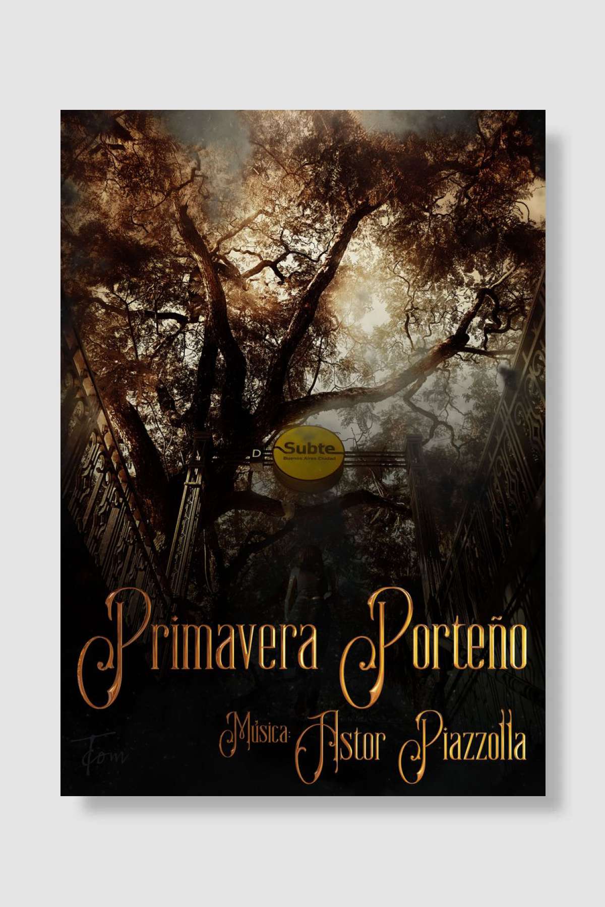 Primavera Portena Müzik Poster Çerçevesiz Yüksek Kalite Müzik Afiş Duvar Poster