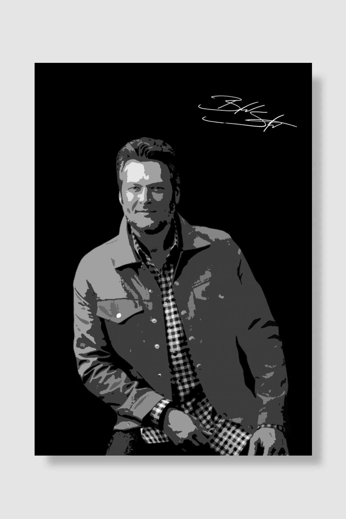 Blake Shelton Müzik Poster Çerçevesiz Yüksek Kalite Müzik Afiş Duvar Poster