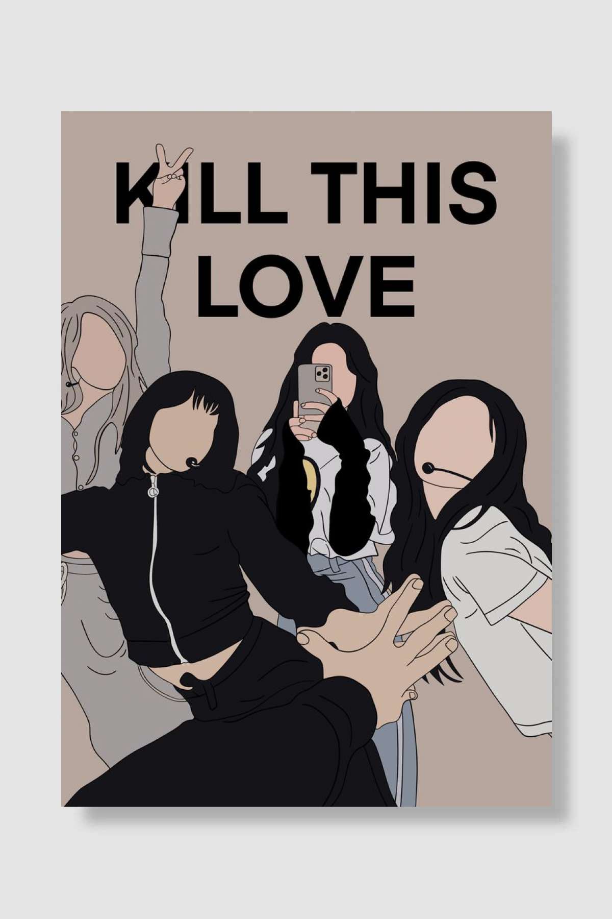 Kill this love Müzik Poster Çerçevesiz Yüksek Kalite Müzik Afiş Duvar Poster - En İyi Fiyatlarla