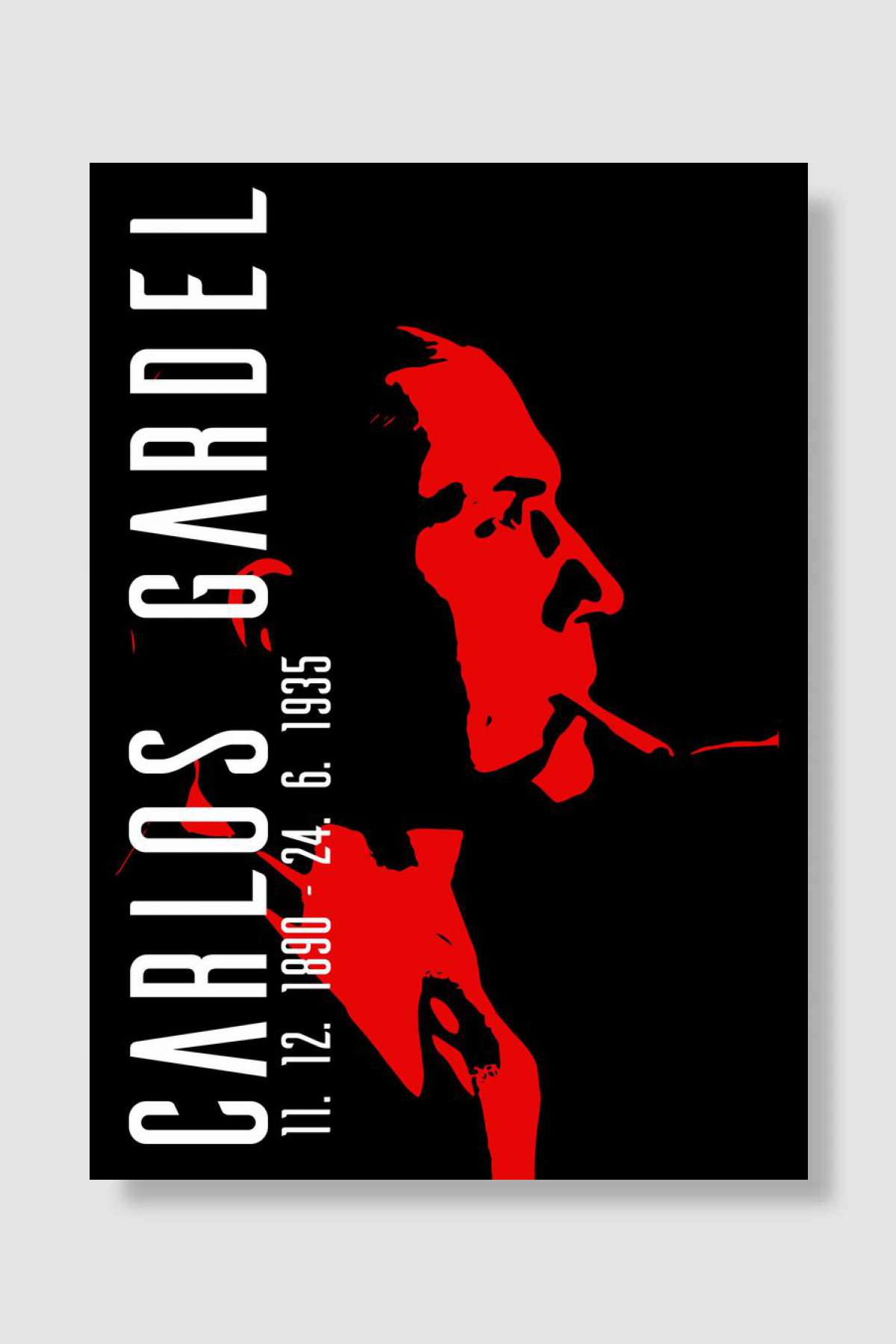 Carlos Gardel Müzik Poster Çerçevesiz Yüksek Kalite Müzik Afiş Duvar Poster