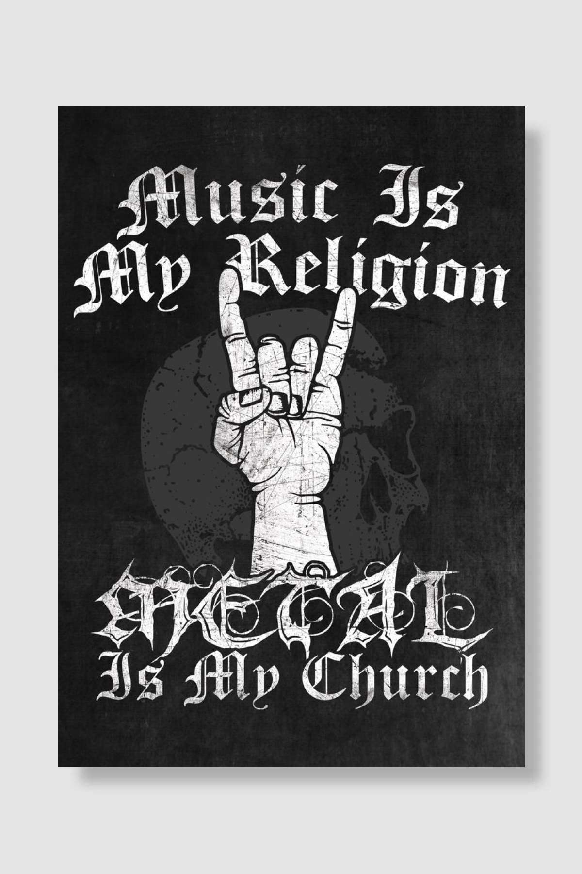 Heavy Metal Quote Müzik Poster Çerçevesiz Yüksek Kalite Müzik Afiş Duvar Poster