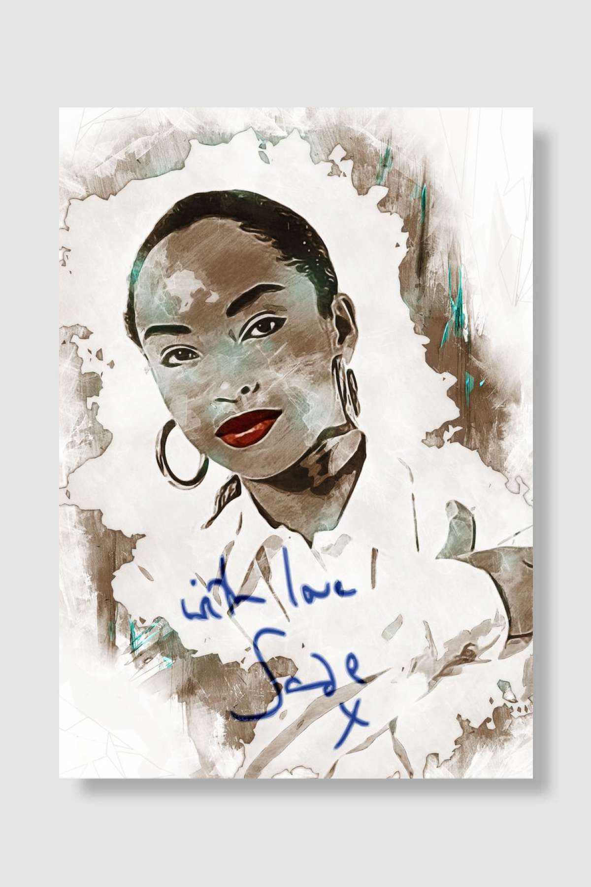 With love Sade Müzik Poster Çerçevesiz Yüksek Kalite Müzik Afiş Duvar Poster