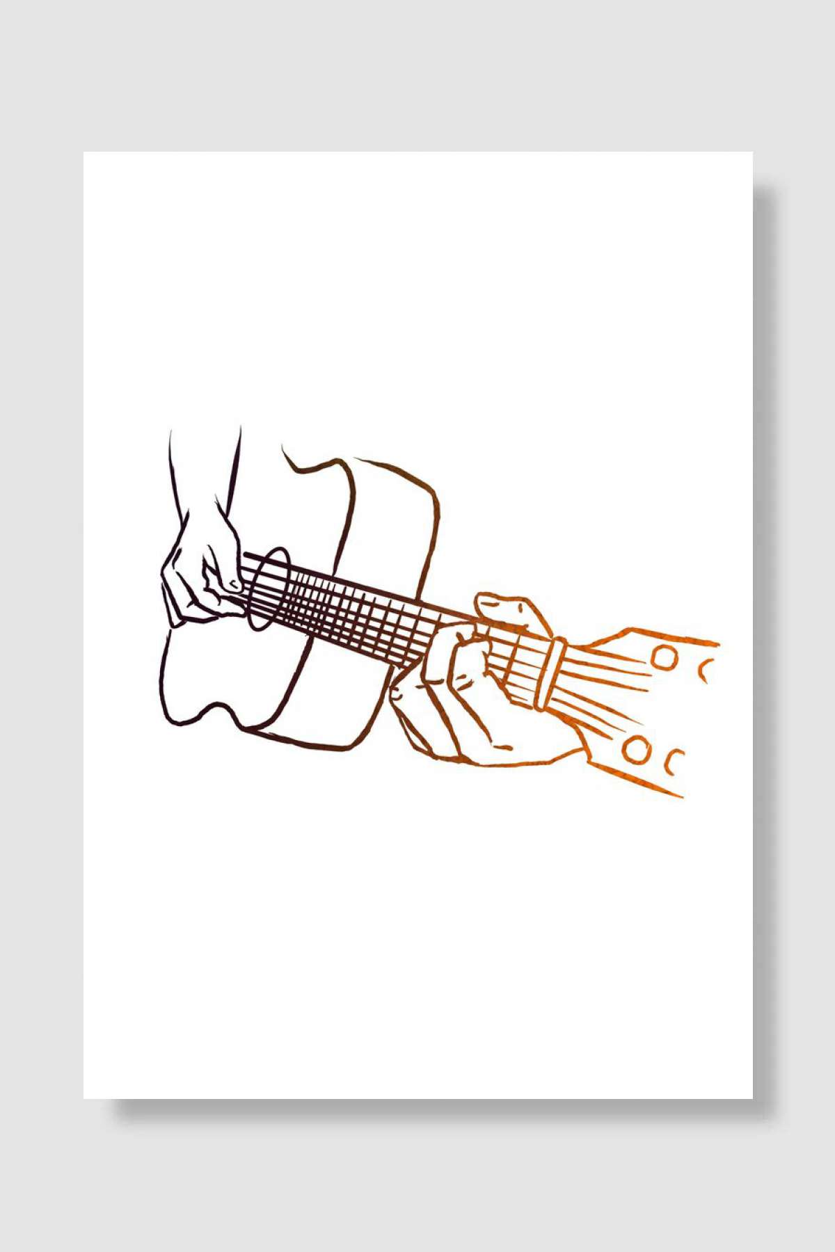 Guitars Acoustic Vintage Müzik Poster Çerçevesiz Yüksek Kalite Müzik Afiş Duvar Poster