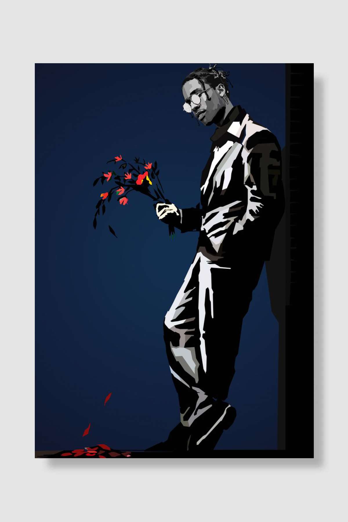 Asap Rocky Banksy Rapper Müzik Poster Çerçevesiz Yüksek Kalite Müzik Afiş Duvar Poster