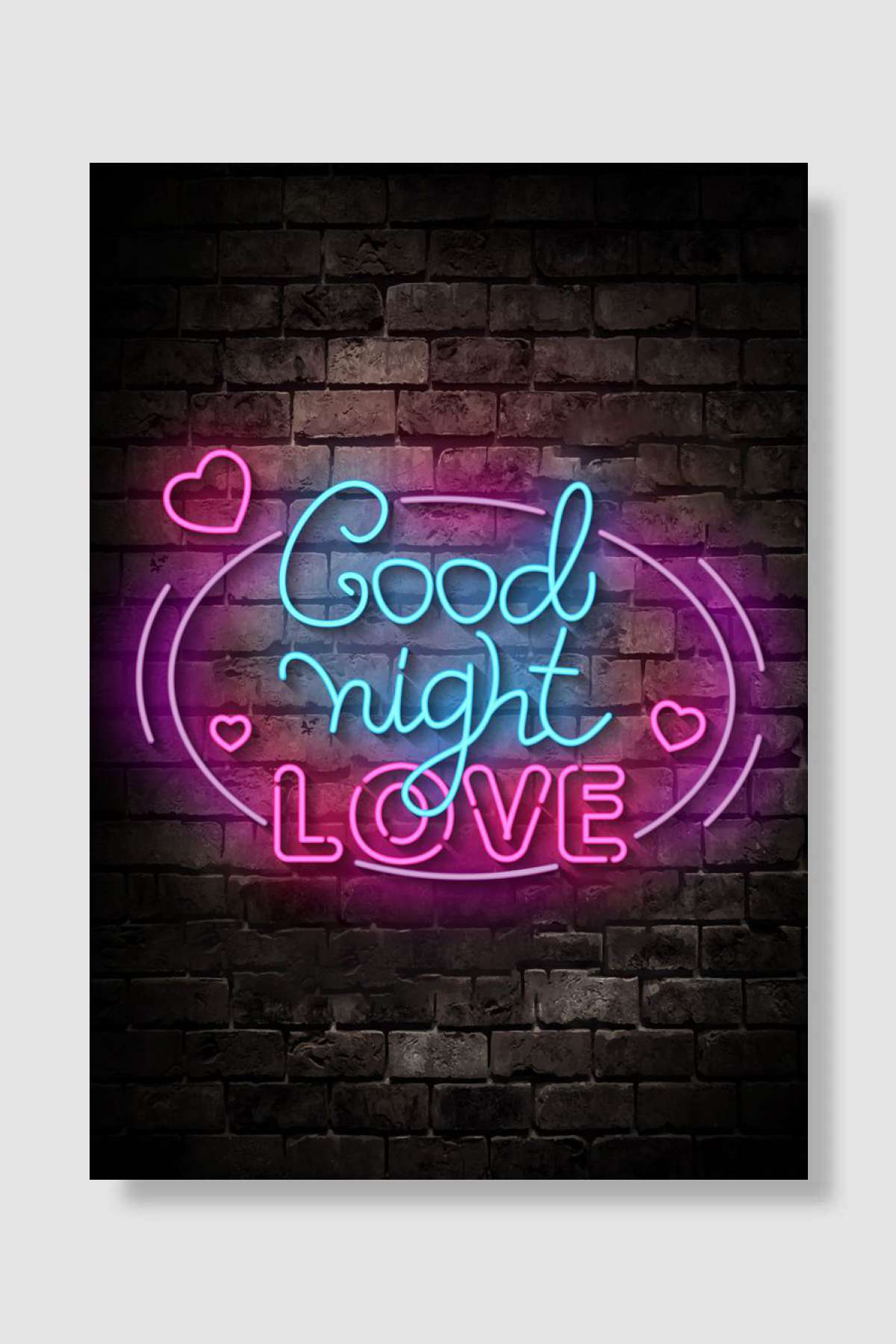 Good Night Love Neon Müzik Poster Çerçevesiz Yüksek Kalite Müzik Afiş Duvar Poster - En İyi Fiyatlarla