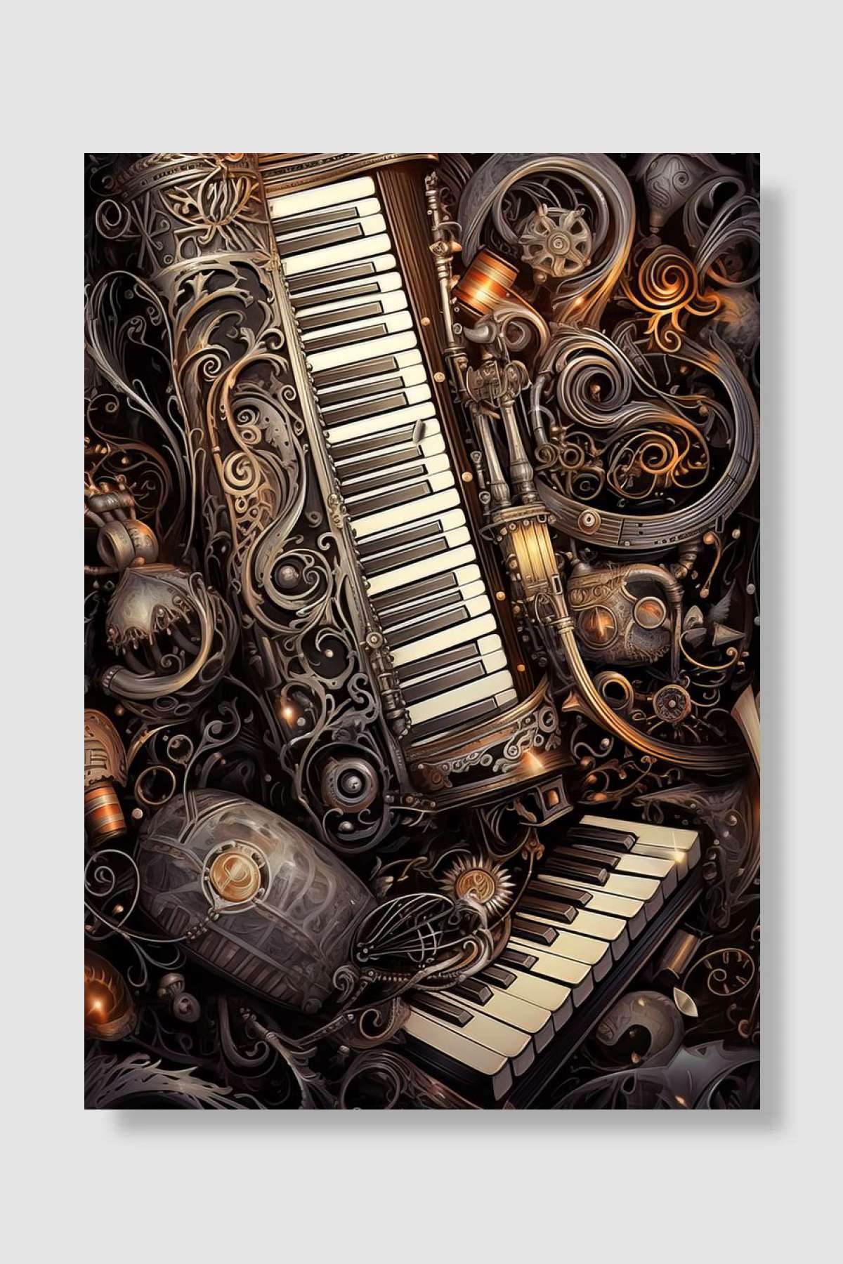 Cyberpunk Orchestra 7 Müzik Poster Çerçevesiz Yüksek Kalite Müzik Afiş Duvar Poster