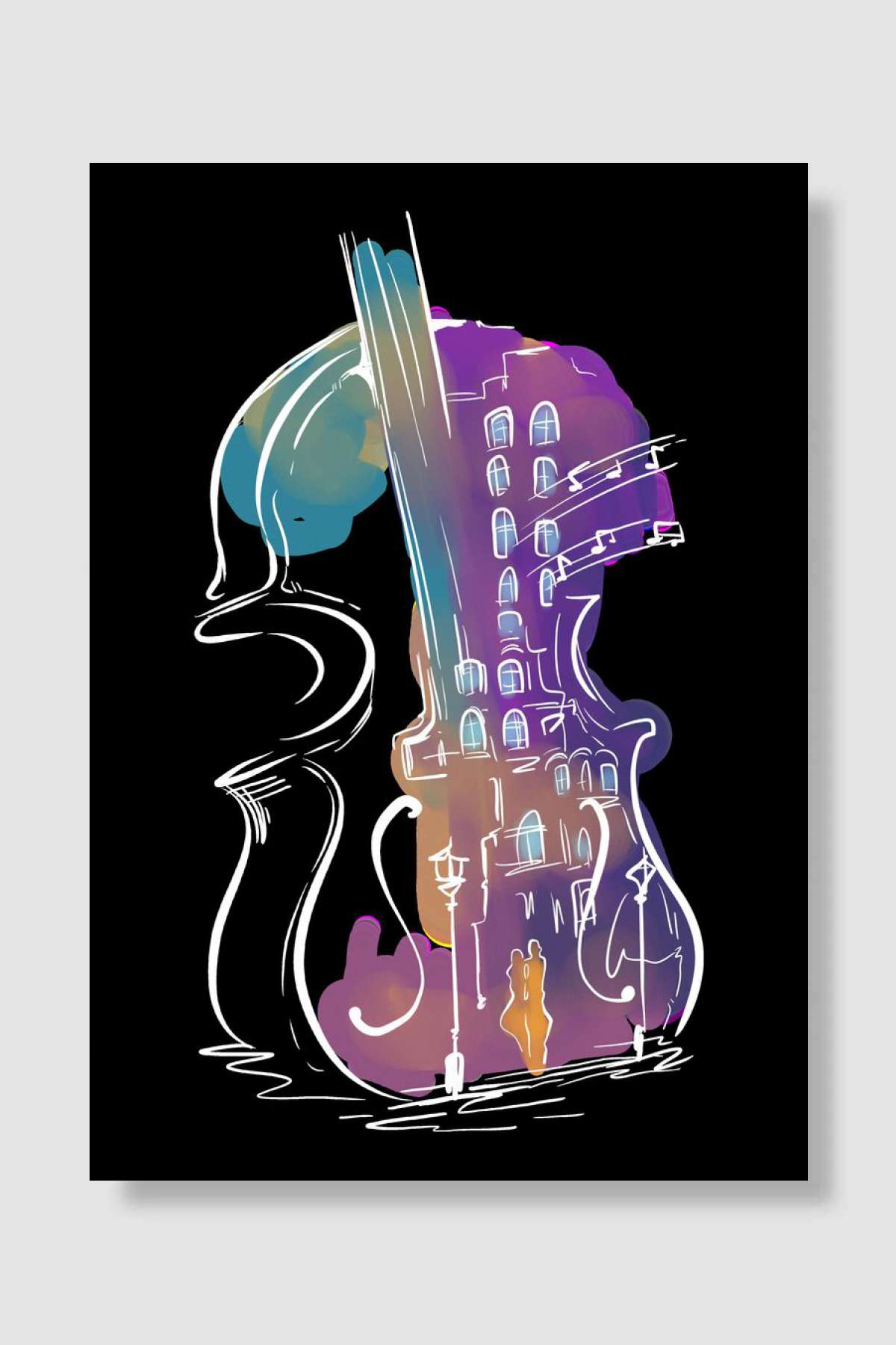 String Section Funny Music Müzik Poster Çerçevesiz Yüksek Kalite Müzik Afiş Duvar Poster