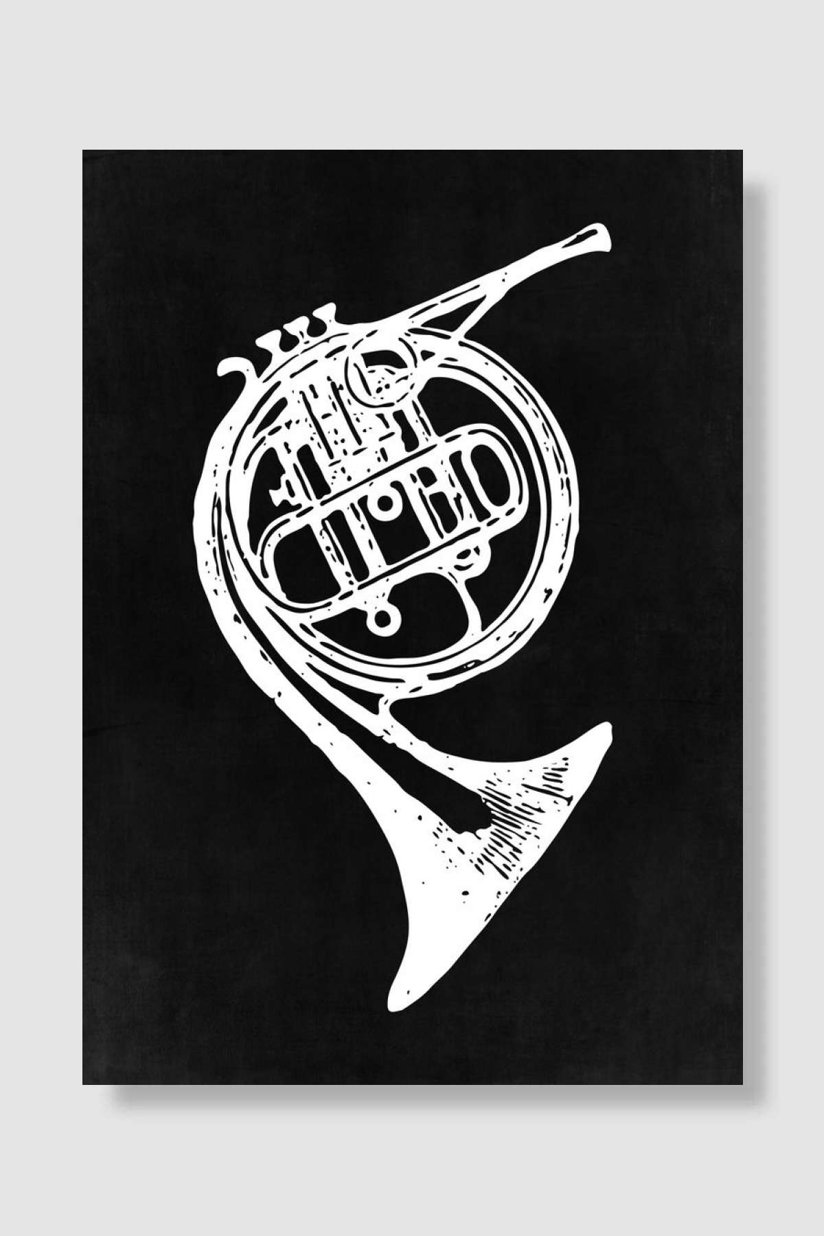 French Horn Müzik Poster Çerçevesiz Yüksek Kalite Müzik Afiş Duvar Poster