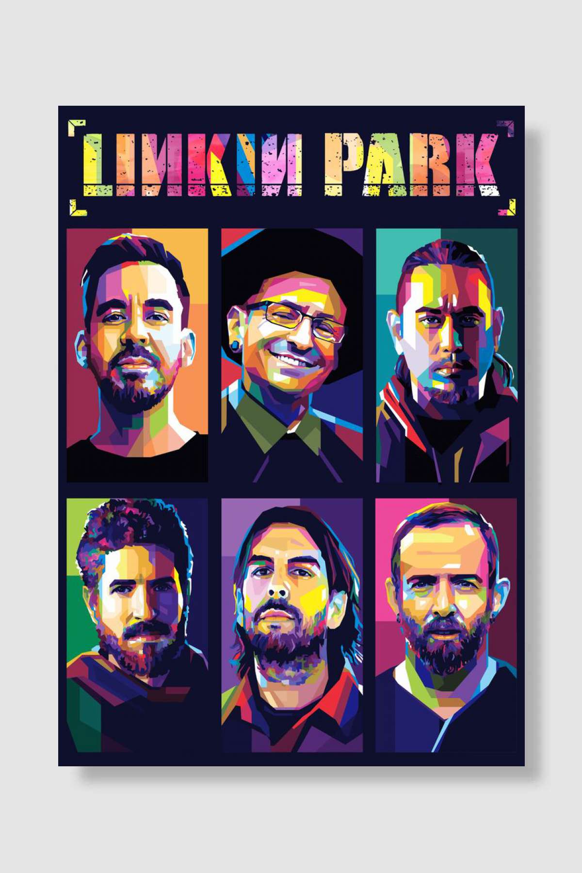 Linkin Park COLOR FULL Müzik Poster Çerçevesiz Yüksek Kalite Müzik Afiş Duvar Poster