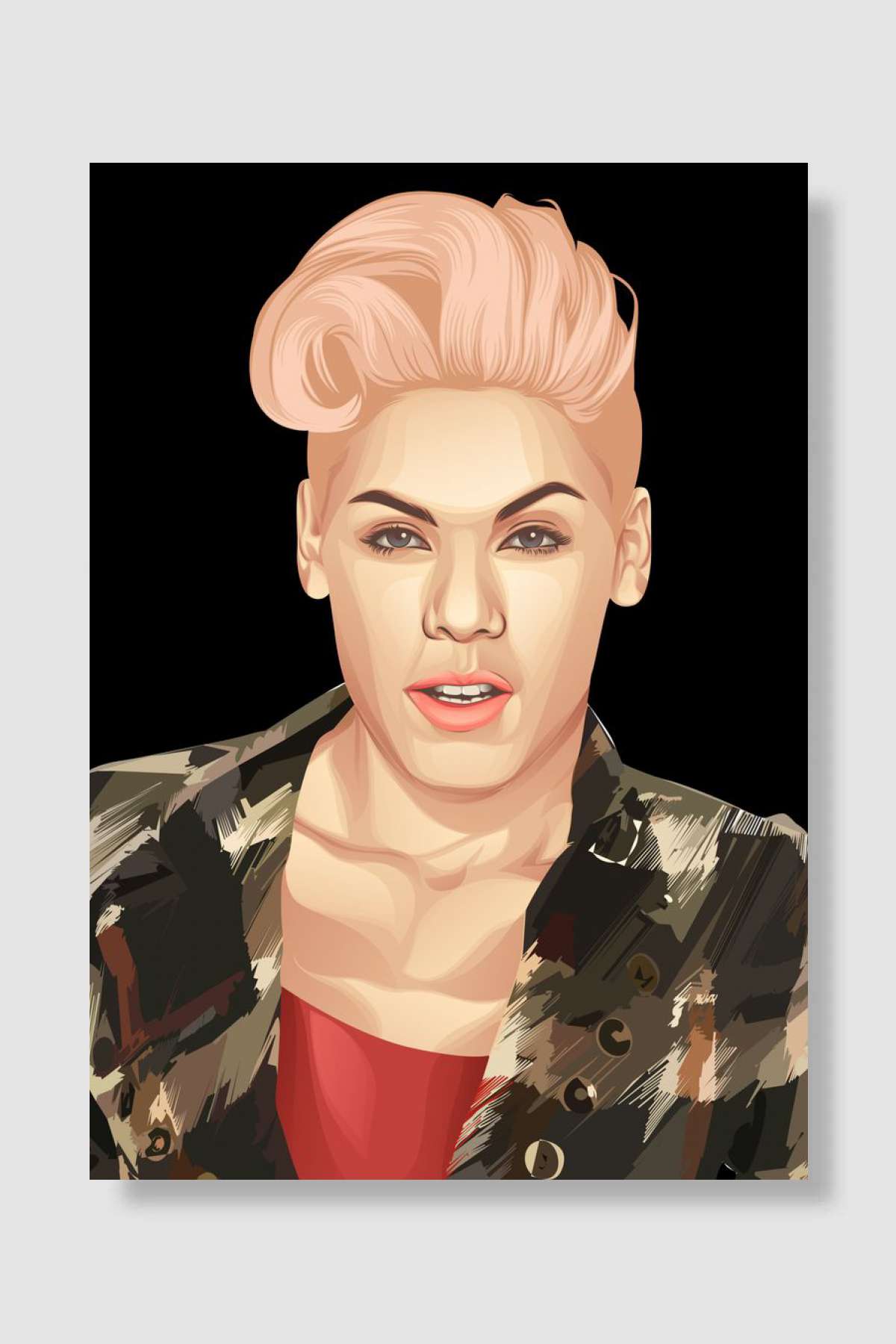 Pink Müzik Poster Çerçevesiz Yüksek Kalite Müzik Afiş Duvar Poster