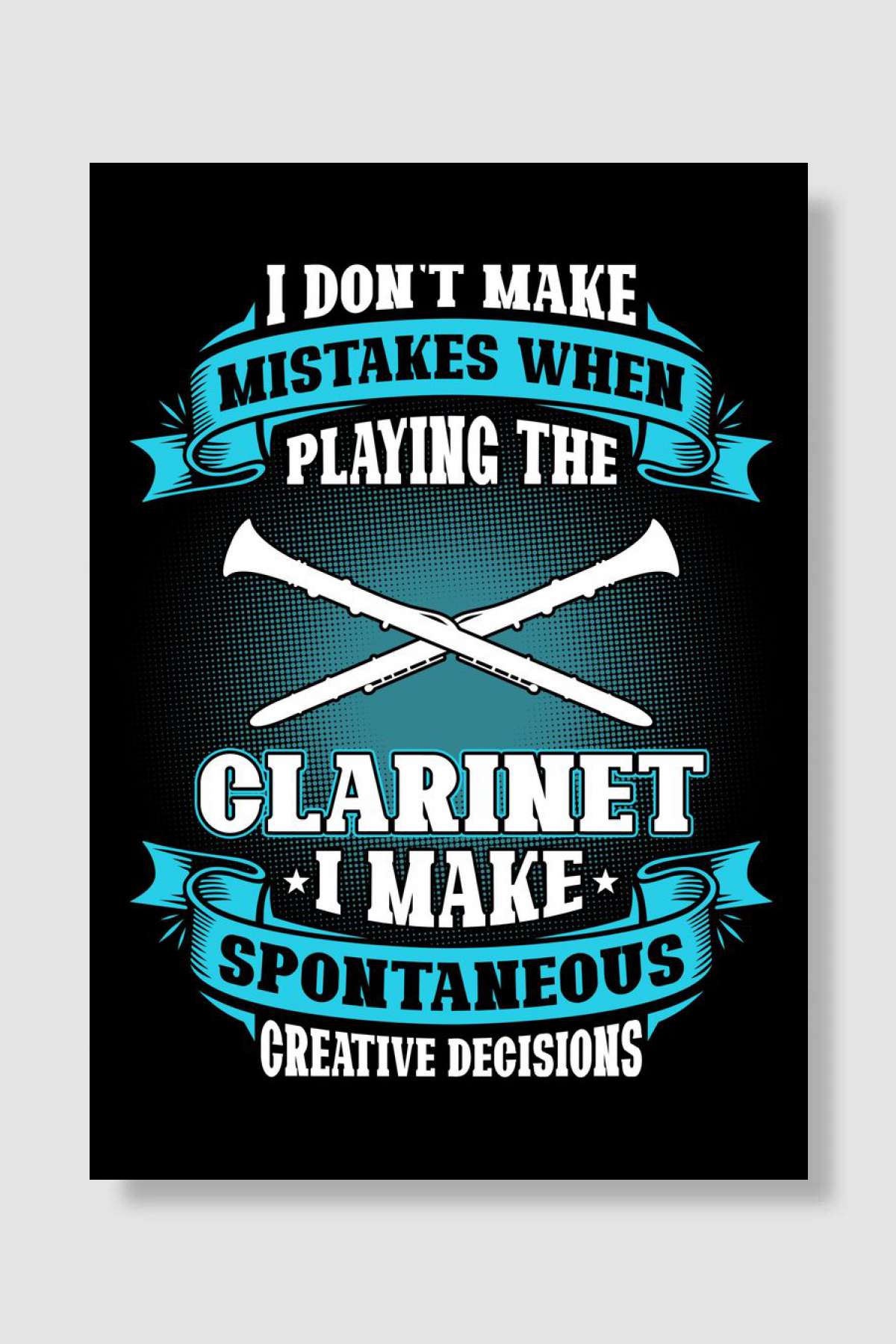 Clarinet Spontaneous Creat Müzik Poster Çerçevesiz Yüksek Kalite Müzik Afiş Duvar Poster - En İyi Fiyatlarla