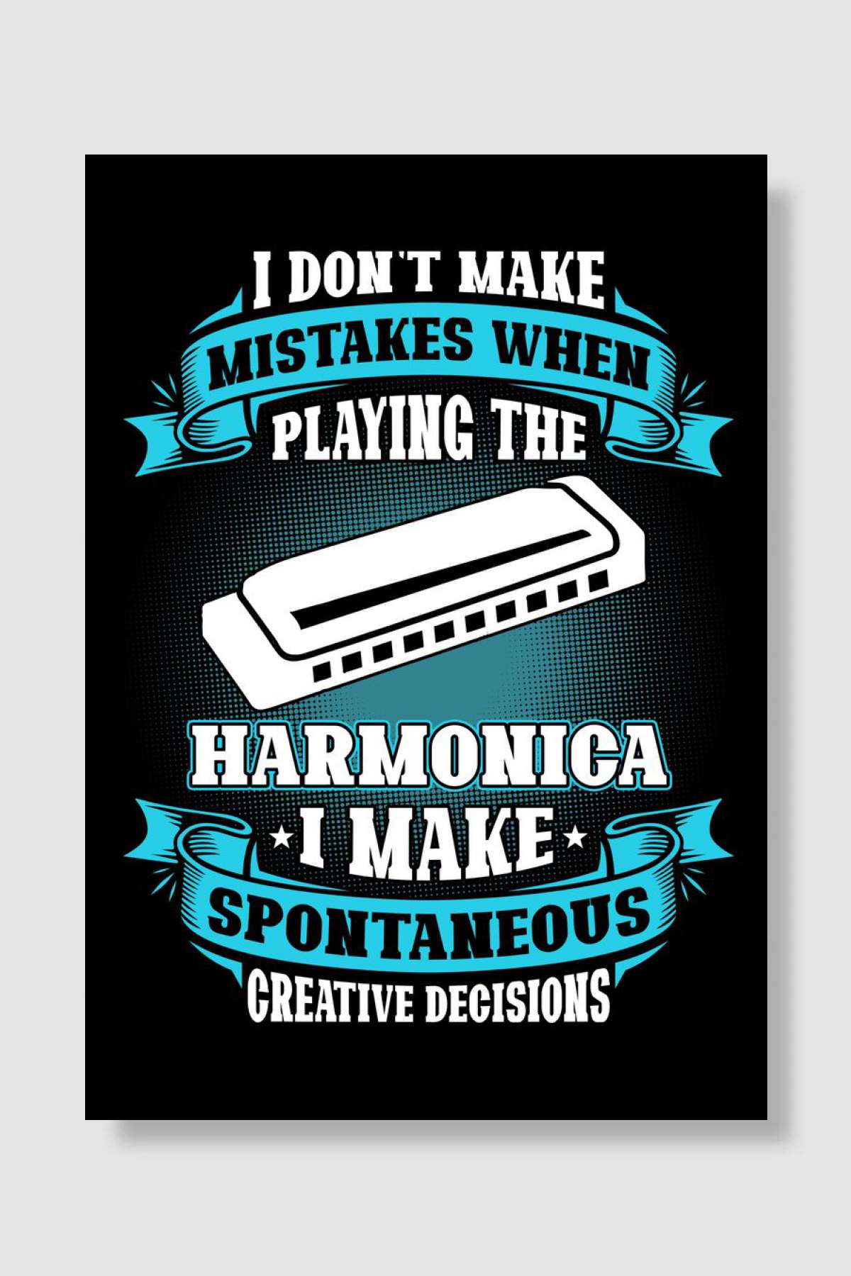 Harmonica Spontaneous Crea Müzik Poster Çerçevesiz Yüksek Kalite Müzik Afiş Duvar Poster - En İyi Fiyatlarla