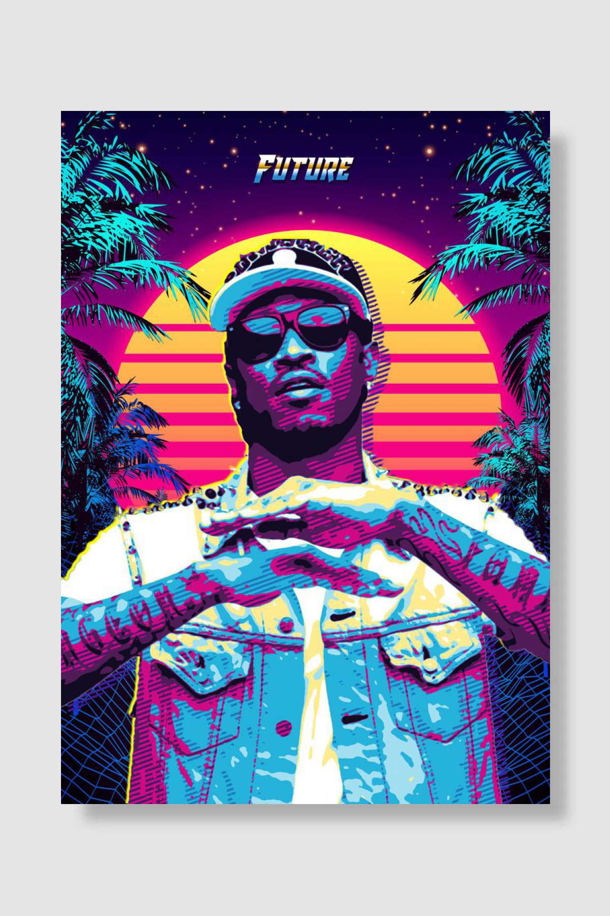 future Müzik Poster Çerçevesiz Yüksek Kalite Müzik Afiş Duvar Poster