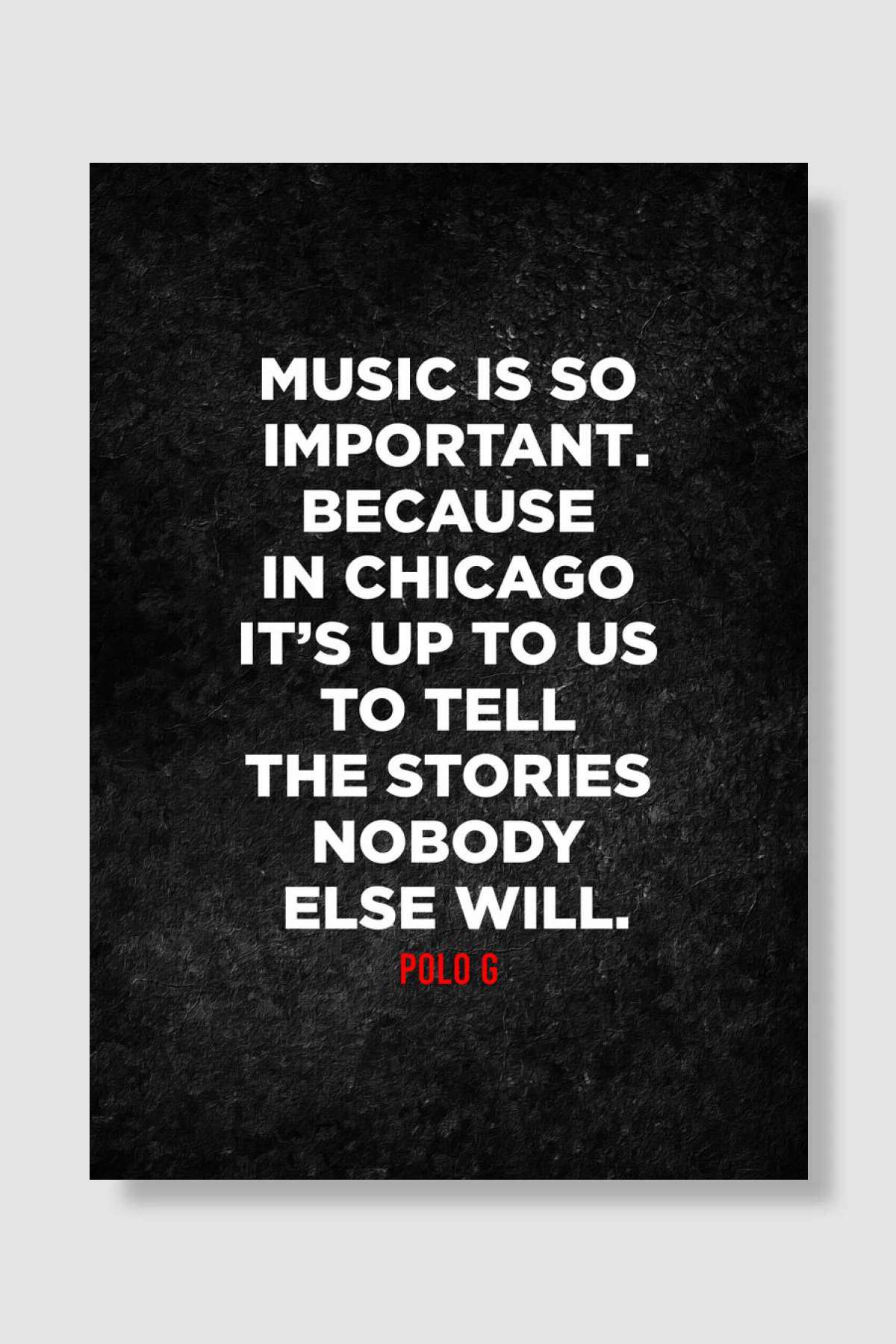 polo g quotes Müzik Poster Çerçevesiz Yüksek Kalite Müzik Afiş Duvar Poster