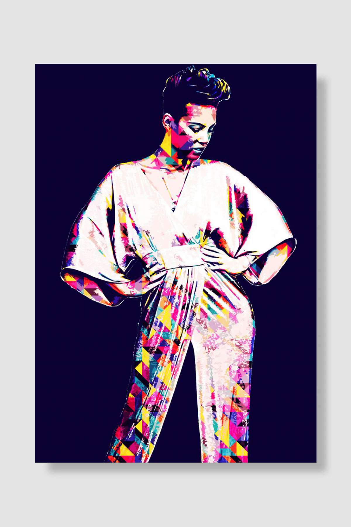 Alicia Keys Müzik Poster Çerçevesiz Yüksek Kalite Müzik Afiş Duvar Poster - En İyi Fiyatlarla