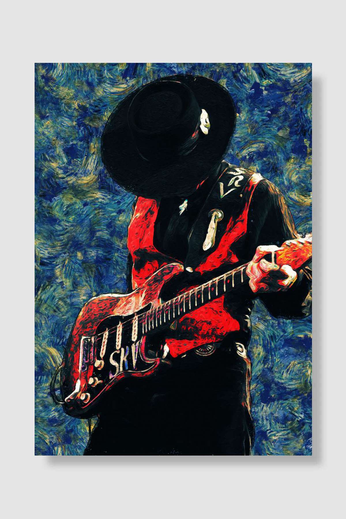 Stevie Ray Vaughan Müzik Poster Çerçevesiz Yüksek Kalite Müzik Afiş Duvar Poster