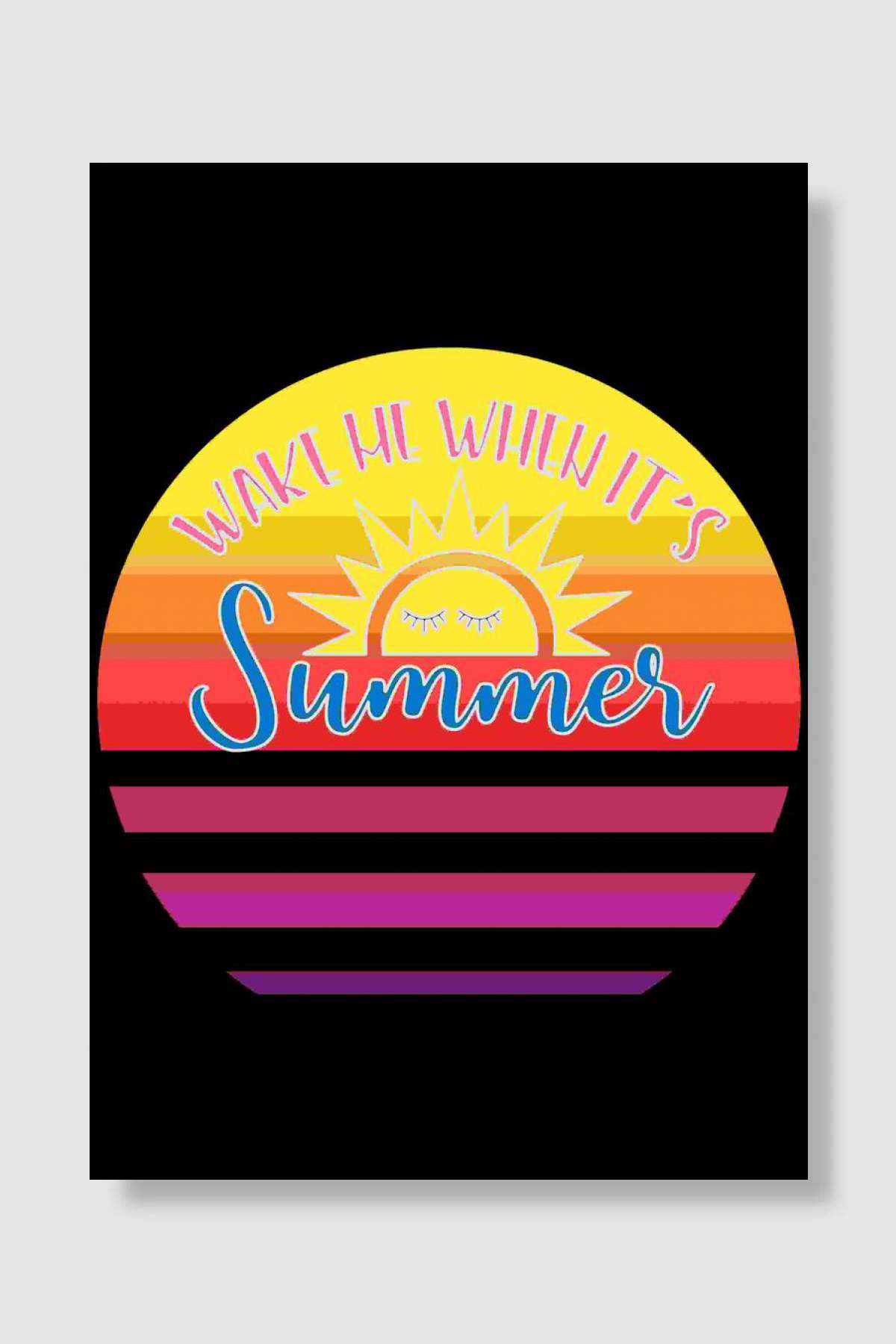 Wake me up when its Summer Müzik Poster Çerçevesiz Yüksek Kalite Müzik Afiş Duvar Poster