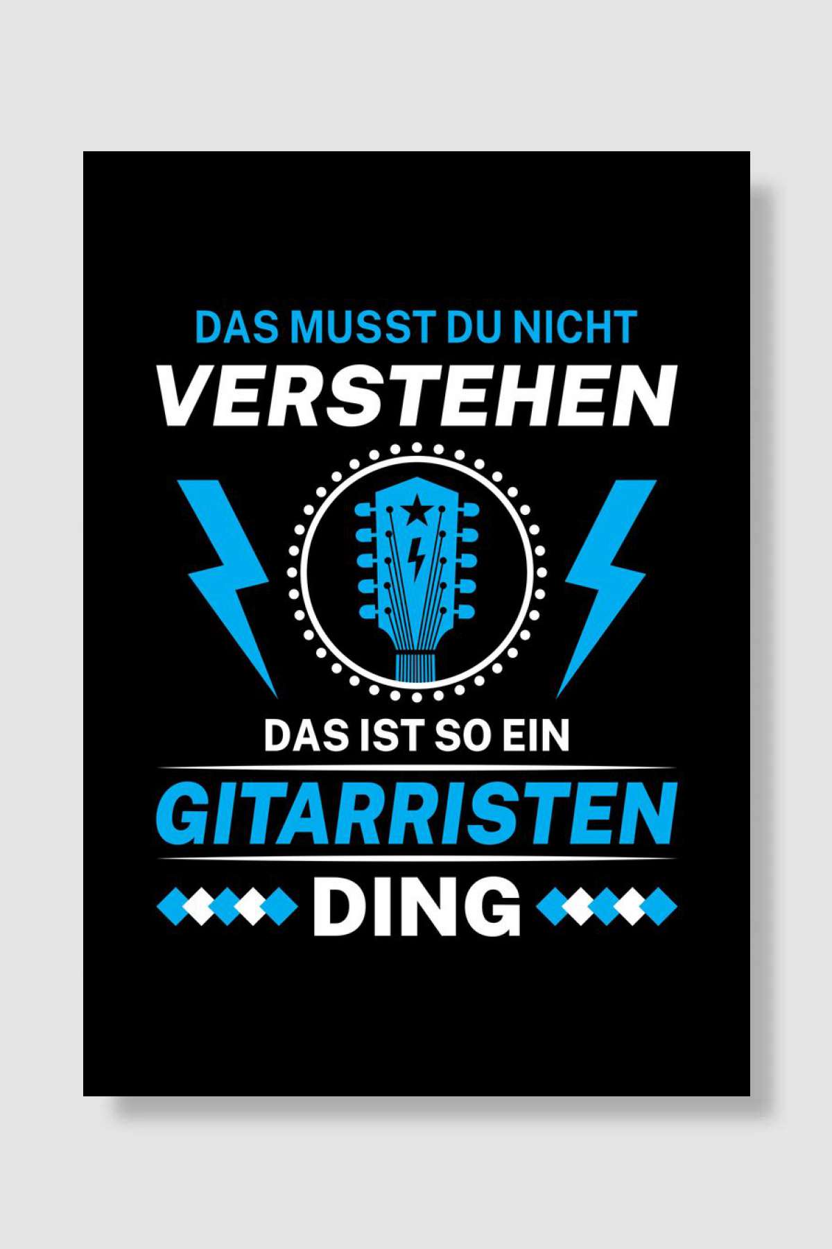 German Guitarist Müzik Poster Çerçevesiz Yüksek Kalite Müzik Afiş Duvar Poster