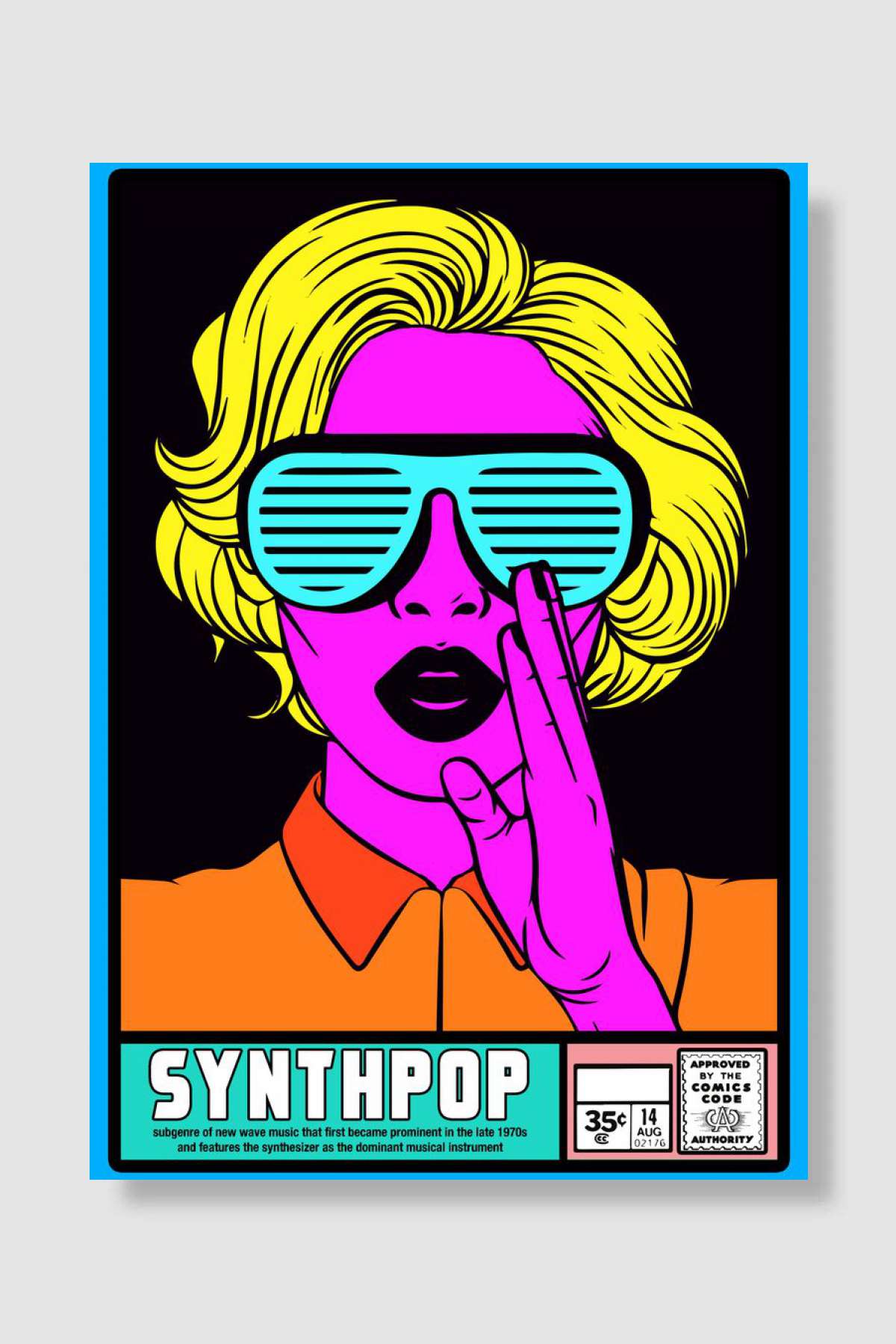 SYNTHPOP COMIC Müzik Poster Çerçevesiz Yüksek Kalite Müzik Afiş Duvar Poster