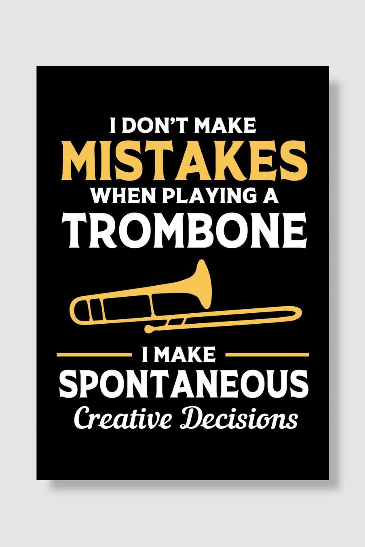 Trombone Spontaneous Müzik Poster Çerçevesiz Yüksek Kalite Müzik Afiş Duvar Poster - En İyi Fiyatlarla