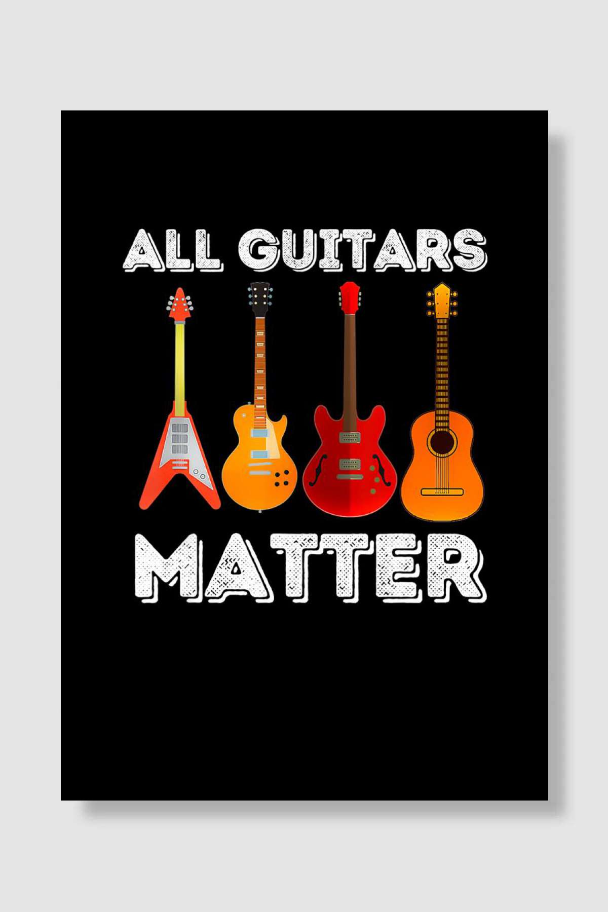 Guitar Müzik Poster Çerçevesiz Yüksek Kalite Müzik Afiş Duvar Poster