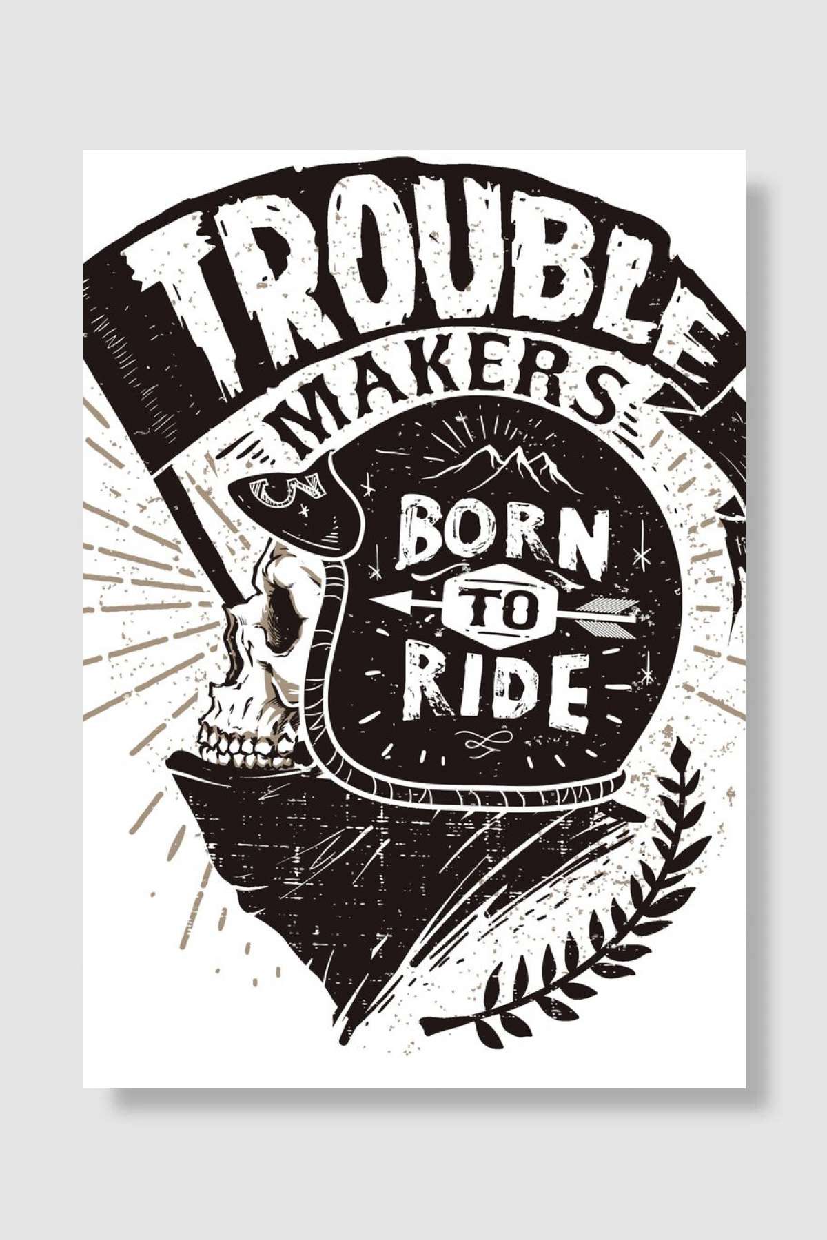 Born to Ride Müzik Poster Çerçevesiz Yüksek Kalite Müzik Afiş Duvar Poster