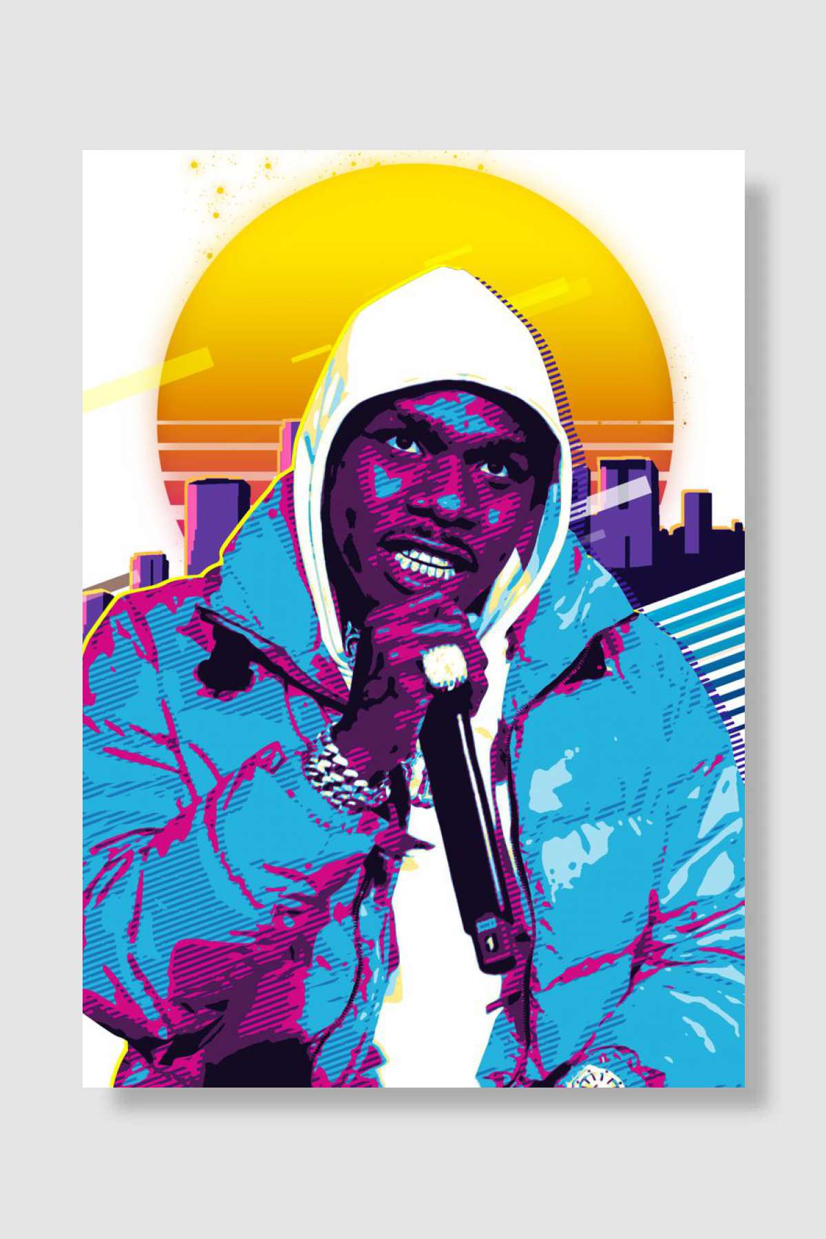 Dababy Poster Müzik Poster Çerçevesiz Yüksek Kalite Müzik Afiş Duvar Poster