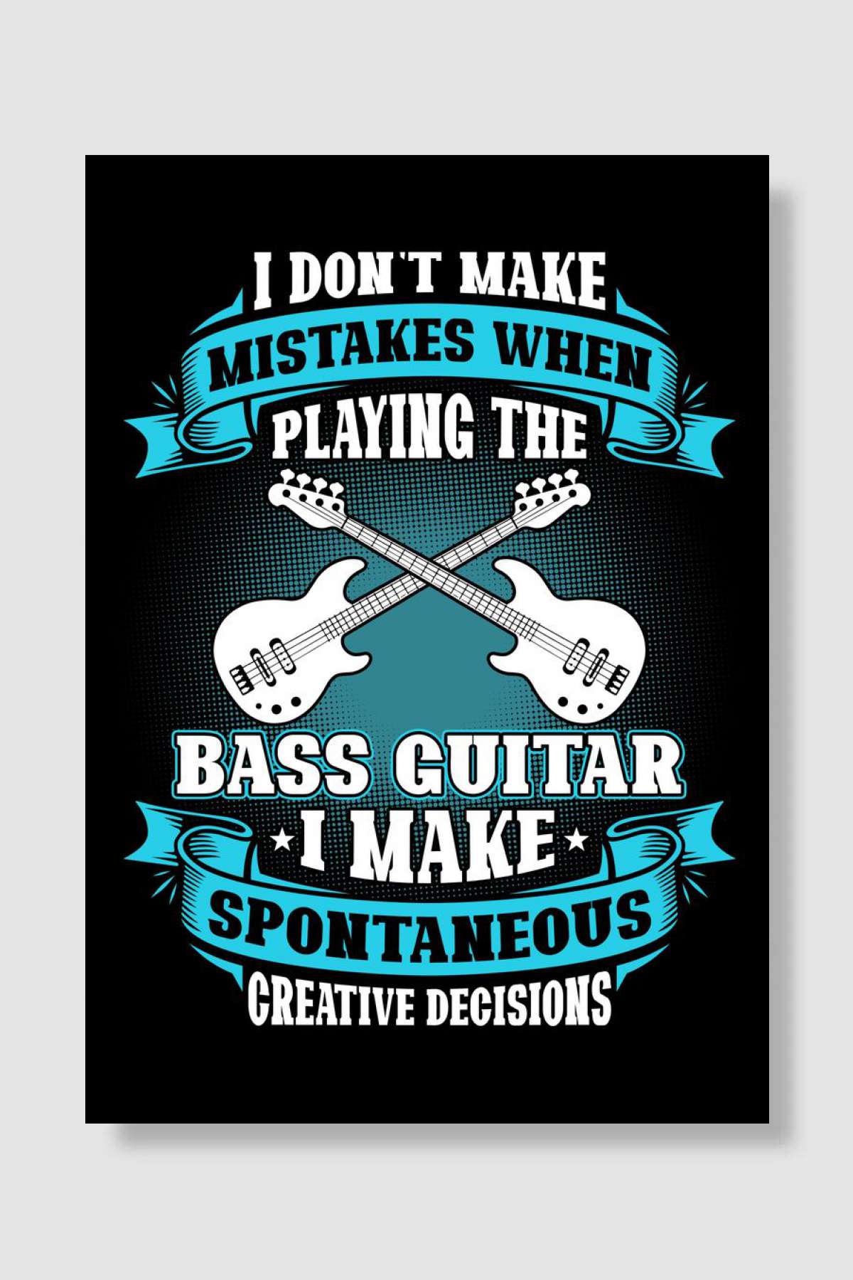 Bass Guitar Spontaneous Cr Müzik Poster Çerçevesiz Yüksek Kalite Müzik Afiş Duvar Poster - En İyi Fiyatlarla