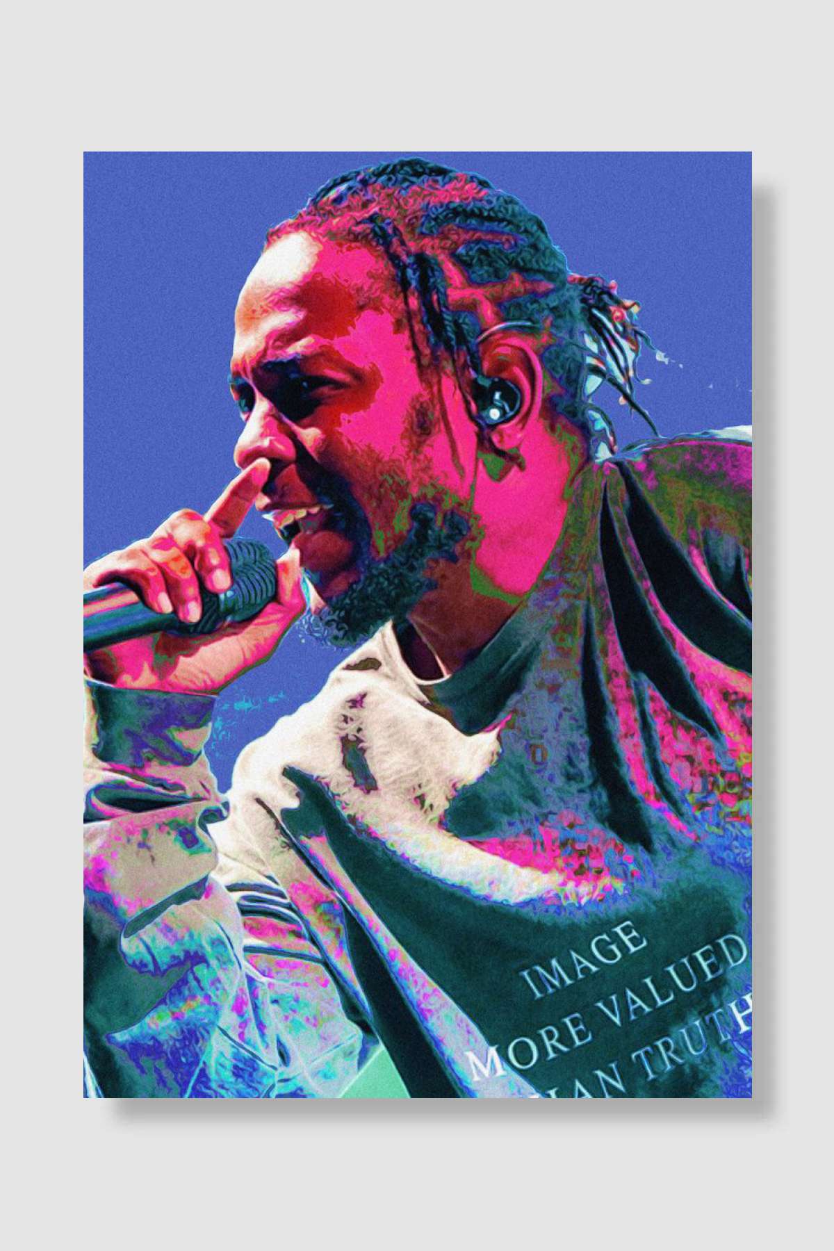 Kendrick Lamar Poster 01 Müzik Poster Çerçevesiz Yüksek Kalite Müzik Afiş Duvar Poster