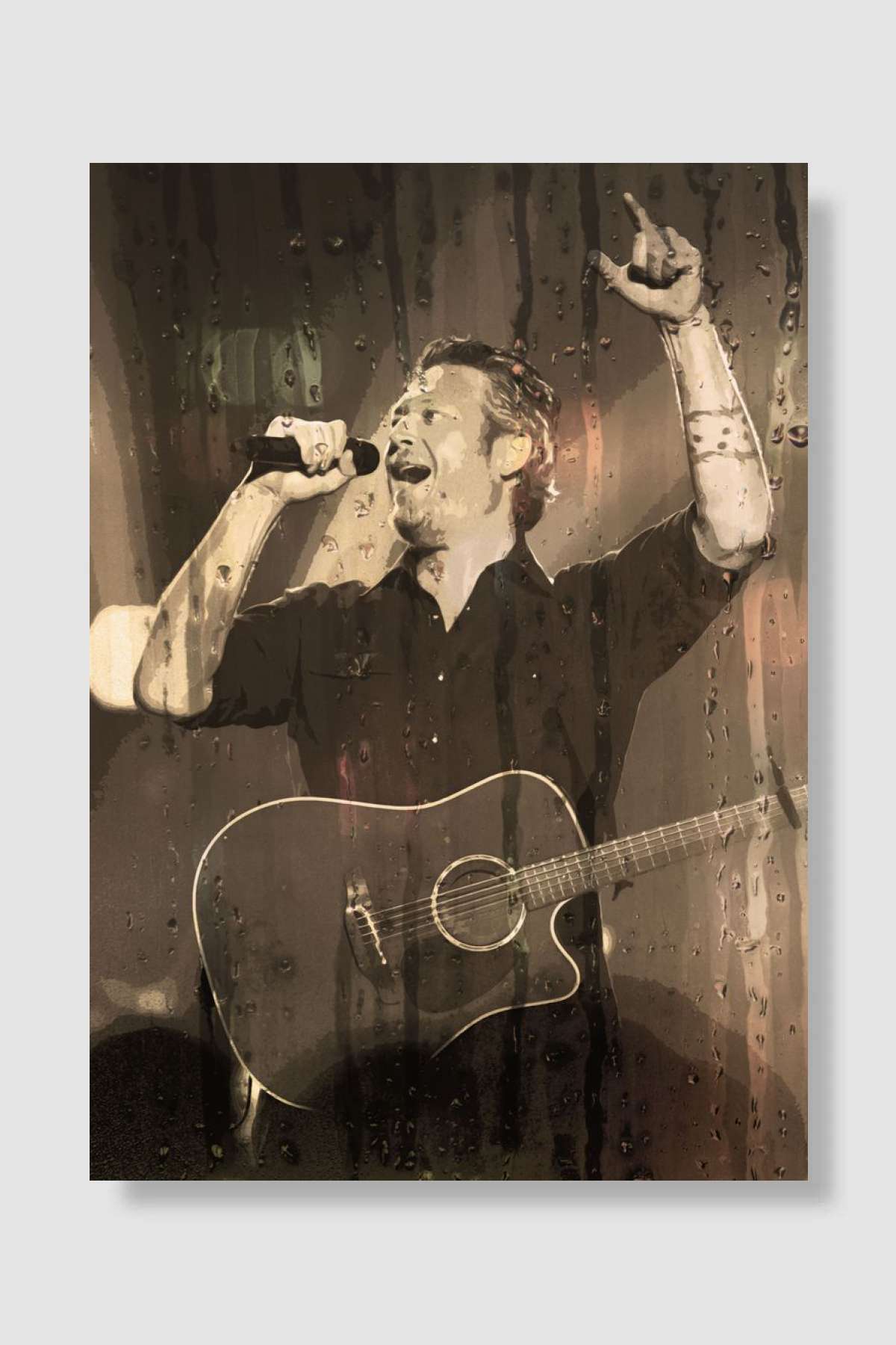 Blake Shelton Müzik Poster Çerçevesiz Yüksek Kalite Müzik Afiş Duvar Poster - En İyi Fiyatlarla