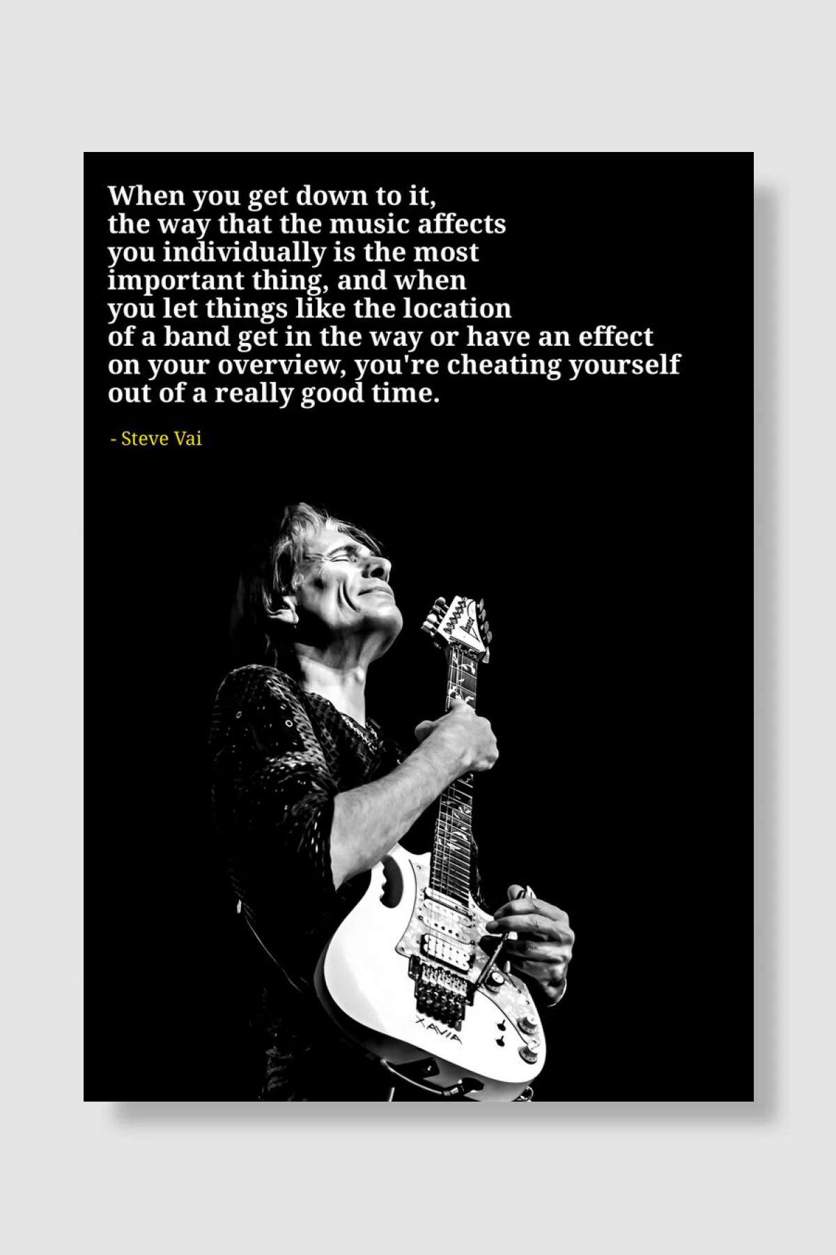Steve Vai quotes Müzik Poster Çerçevesiz Yüksek Kalite Müzik Afiş Duvar Poster