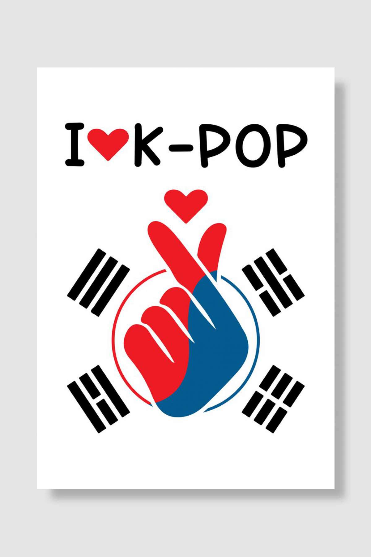 I Love KPop Repeat Korean Müzik Poster Çerçevesiz Yüksek Kalite Müzik Afiş Duvar Poster - En İyi Fiyatlarla