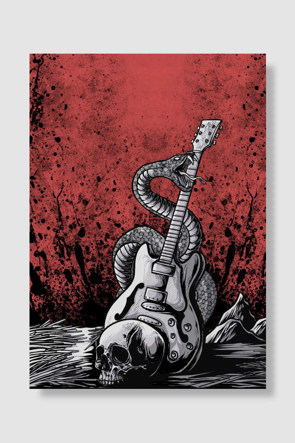 guitar wreck Müzik Poster Çerçevesiz Yüksek Kalite Müzik Afiş Duvar Poster - En İyi Fiyatlarla