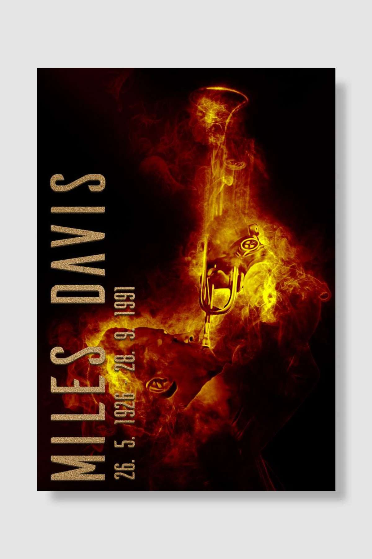 Miles Davis Müzik Poster Çerçevesiz Yüksek Kalite Müzik Afiş Duvar Poster