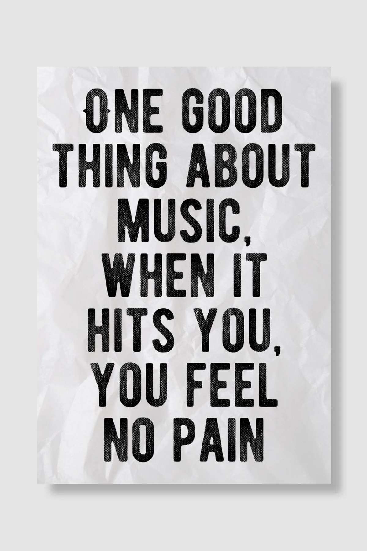 One Good Thing About Music Müzik Poster Çerçevesiz Yüksek Kalite Müzik Afiş Duvar Poster