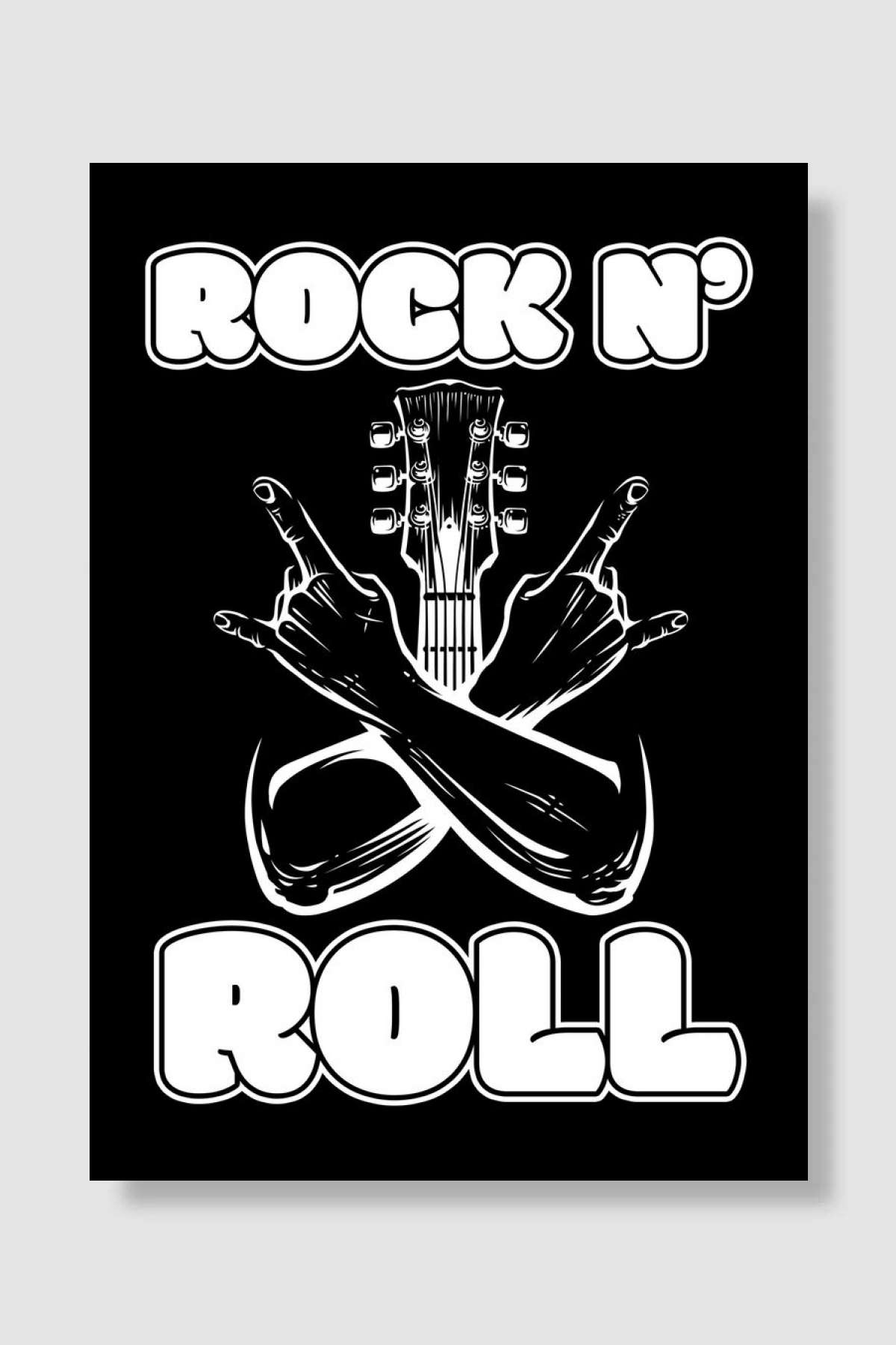 Rock and Roll Music Guitar Müzik Poster Çerçevesiz Yüksek Kalite Müzik Afiş Duvar Poster