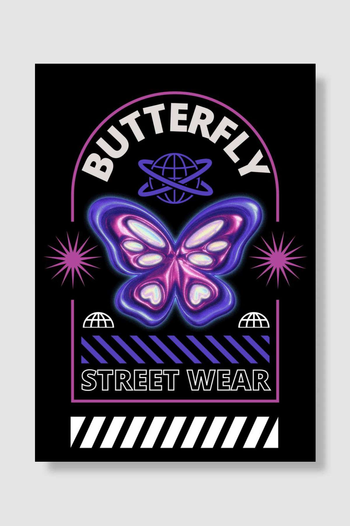 butterfly Müzik Poster Çerçevesiz Yüksek Kalite Müzik Afiş Duvar Poster