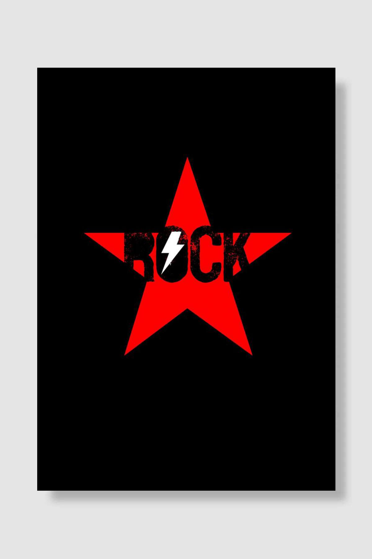 Rock Star on black Müzik Poster Çerçevesiz Yüksek Kalite Müzik Afiş Duvar Poster