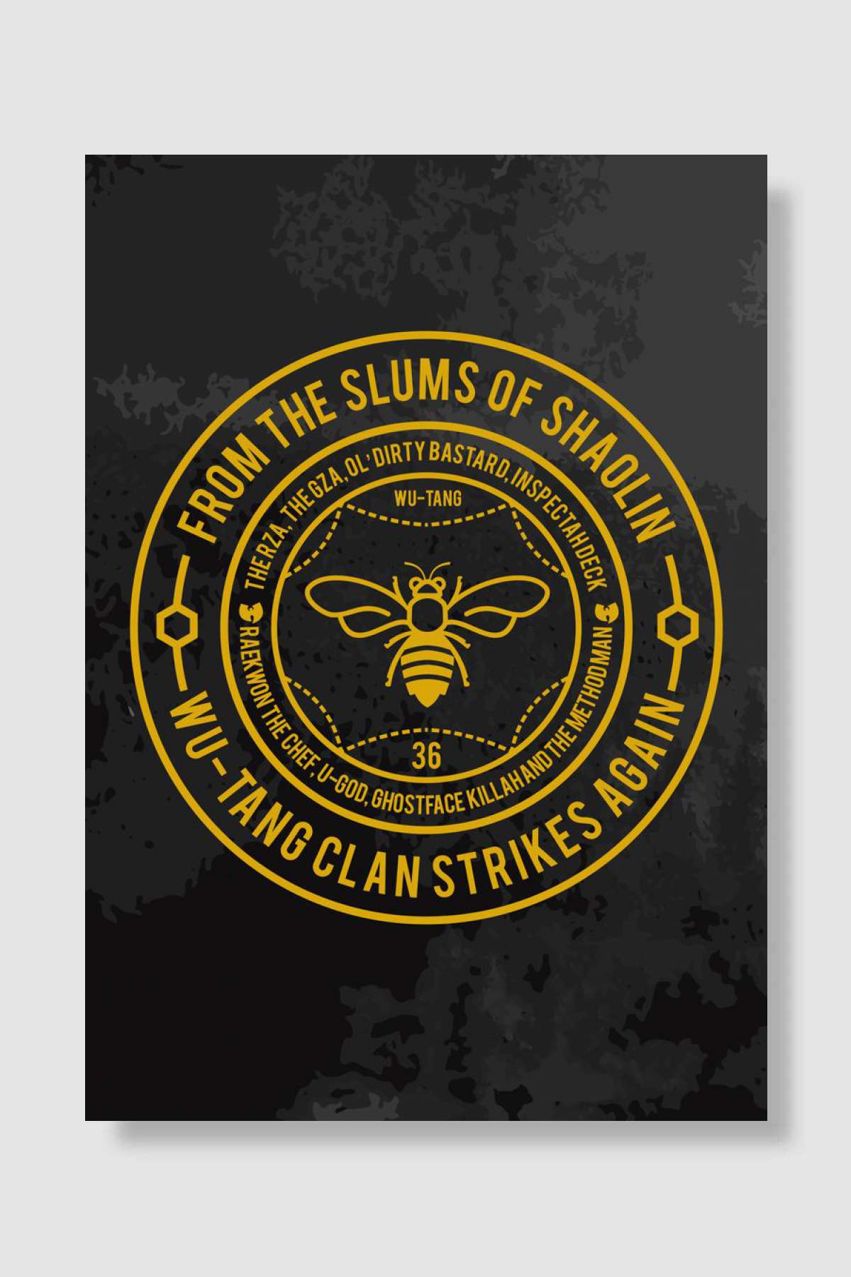 Wu Tang Clan Müzik Poster Çerçevesiz Yüksek Kalite Müzik Afiş Duvar Poster